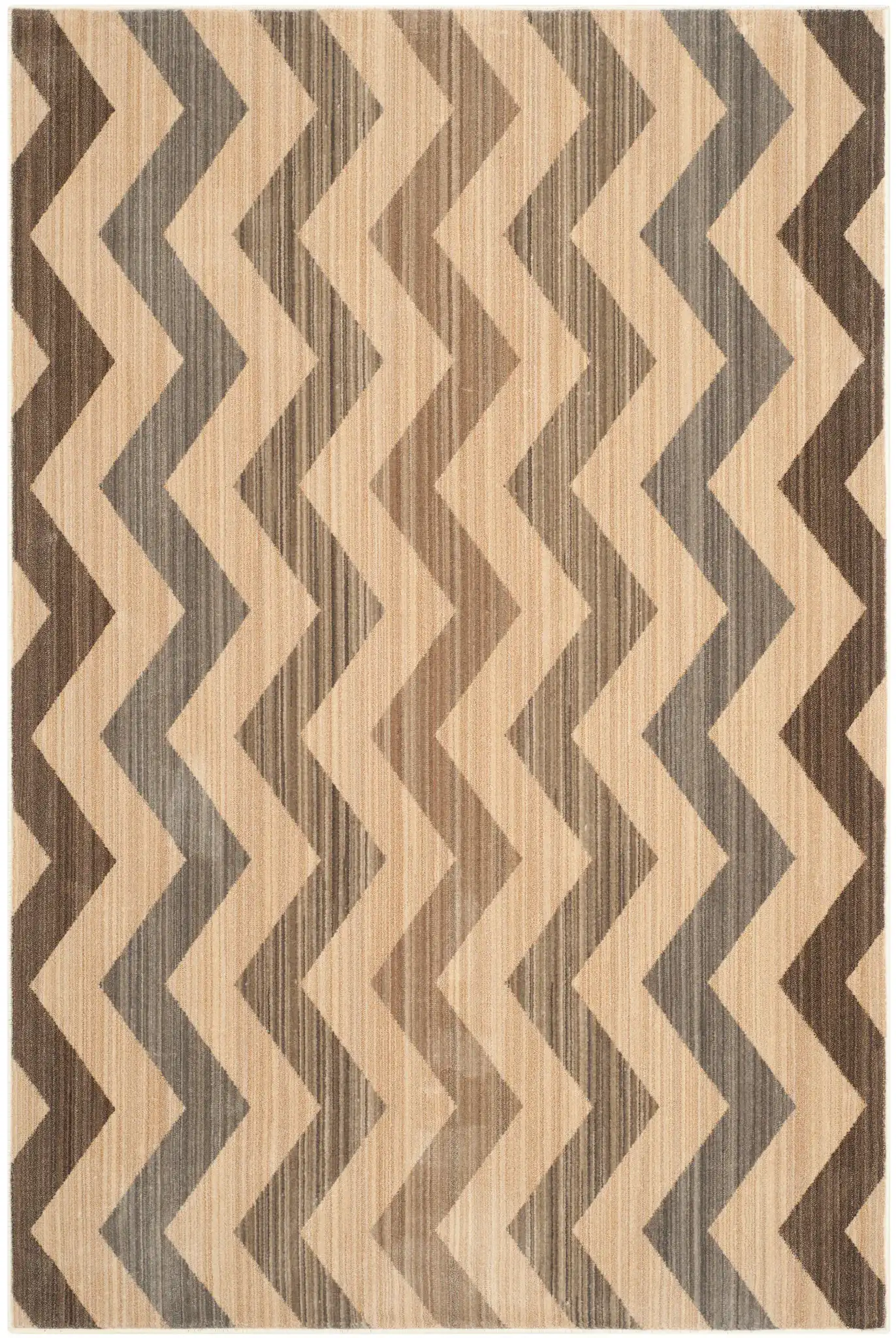 Infinity Zigzag Stripe Rug in Yellow / Brown