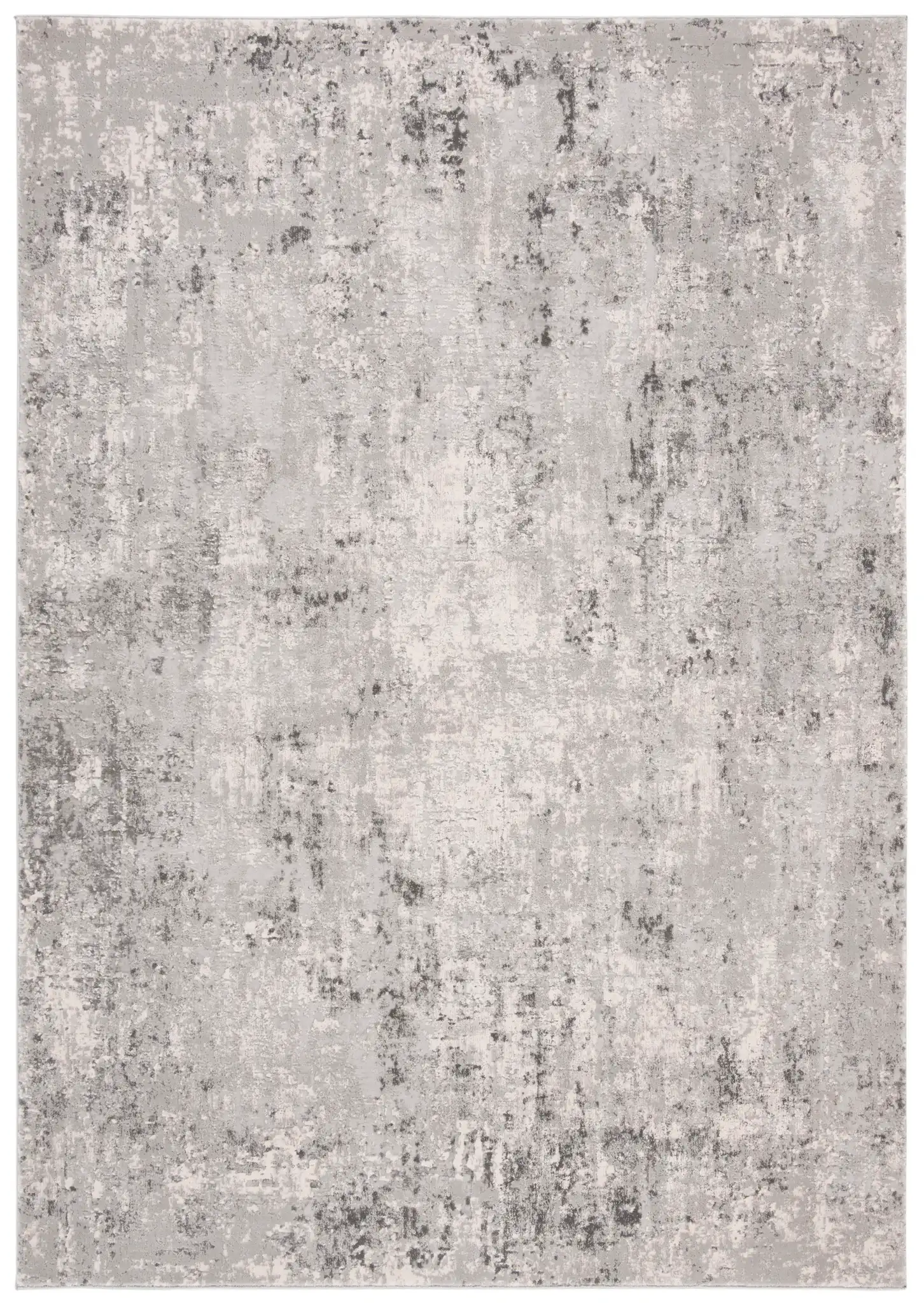 Invista Distressed Abstract Rug in Gray / Ivory