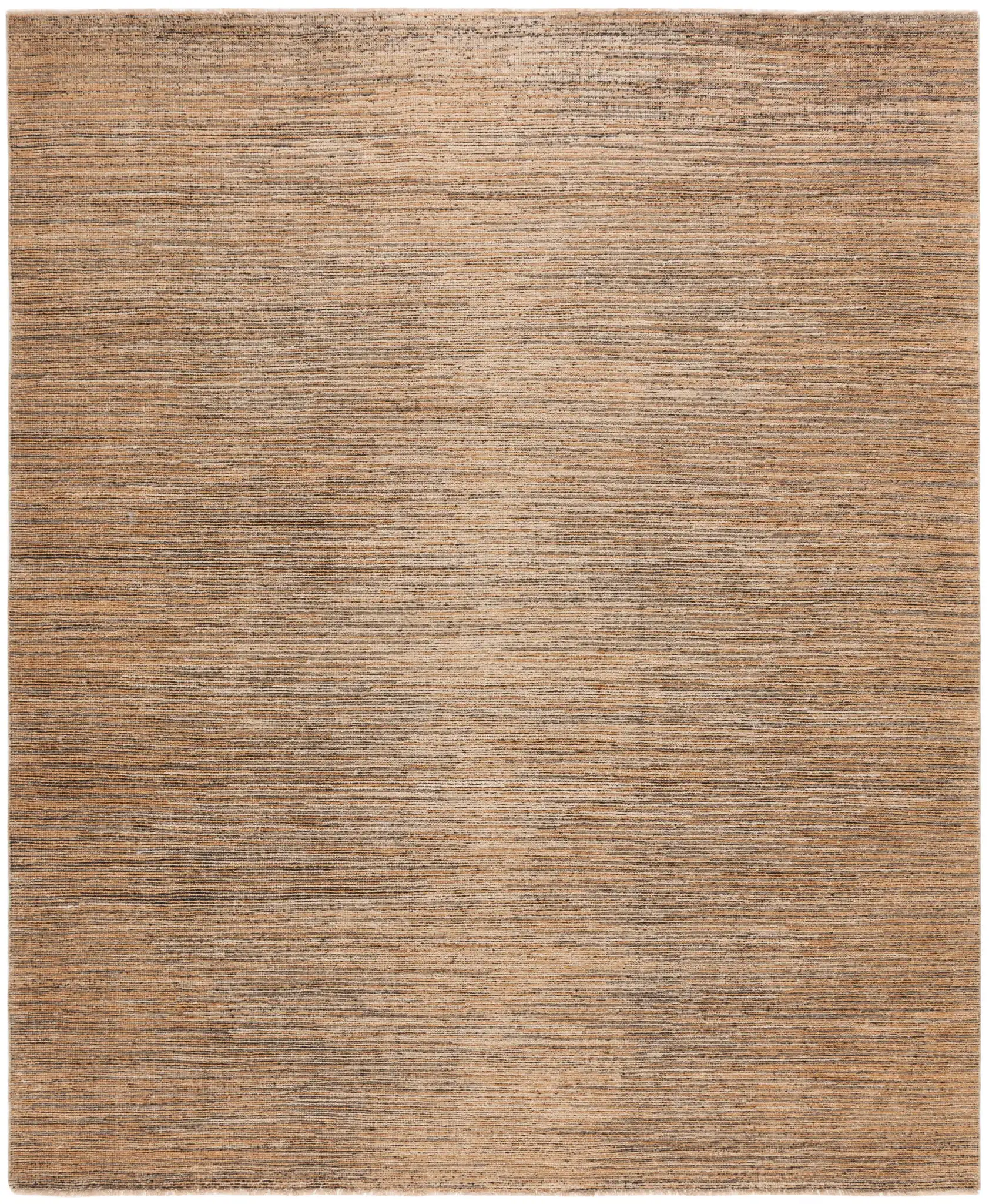 Izmir Striated Hand-Knotted Rug in Brown / Gray