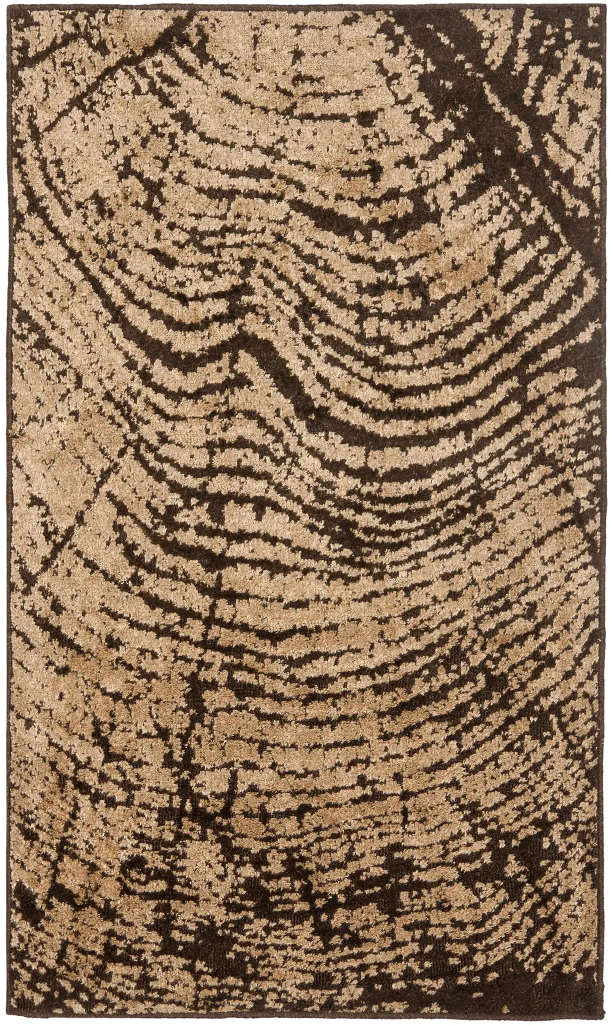 Kashmir Wood Grain Rug in Brown / Beige, detail view