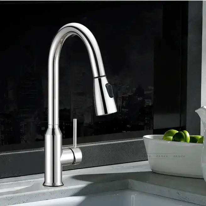 Prosper Kitchen Faucet in Chrome in a styled room