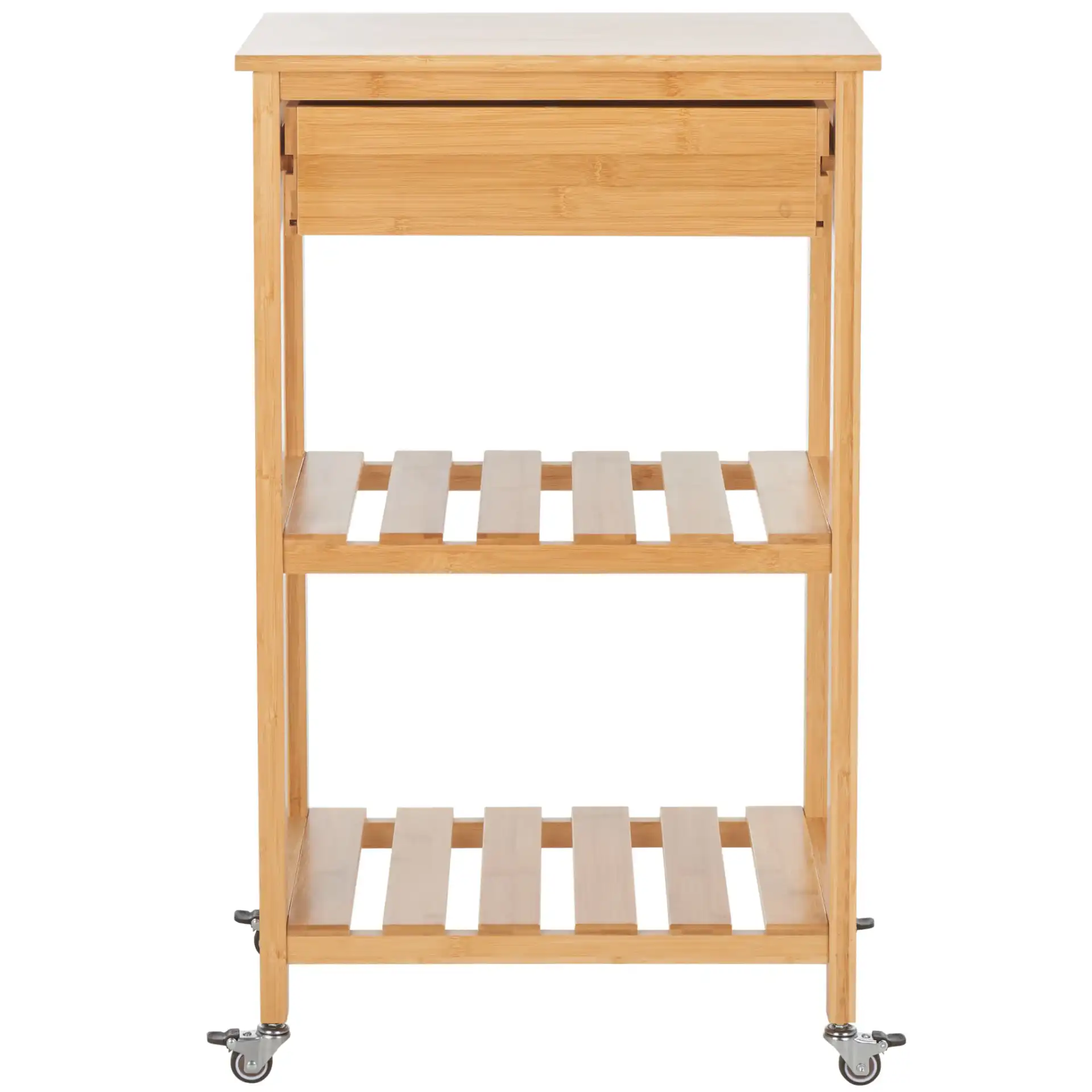 Corteau Kitchen Cart in Natural, detail view