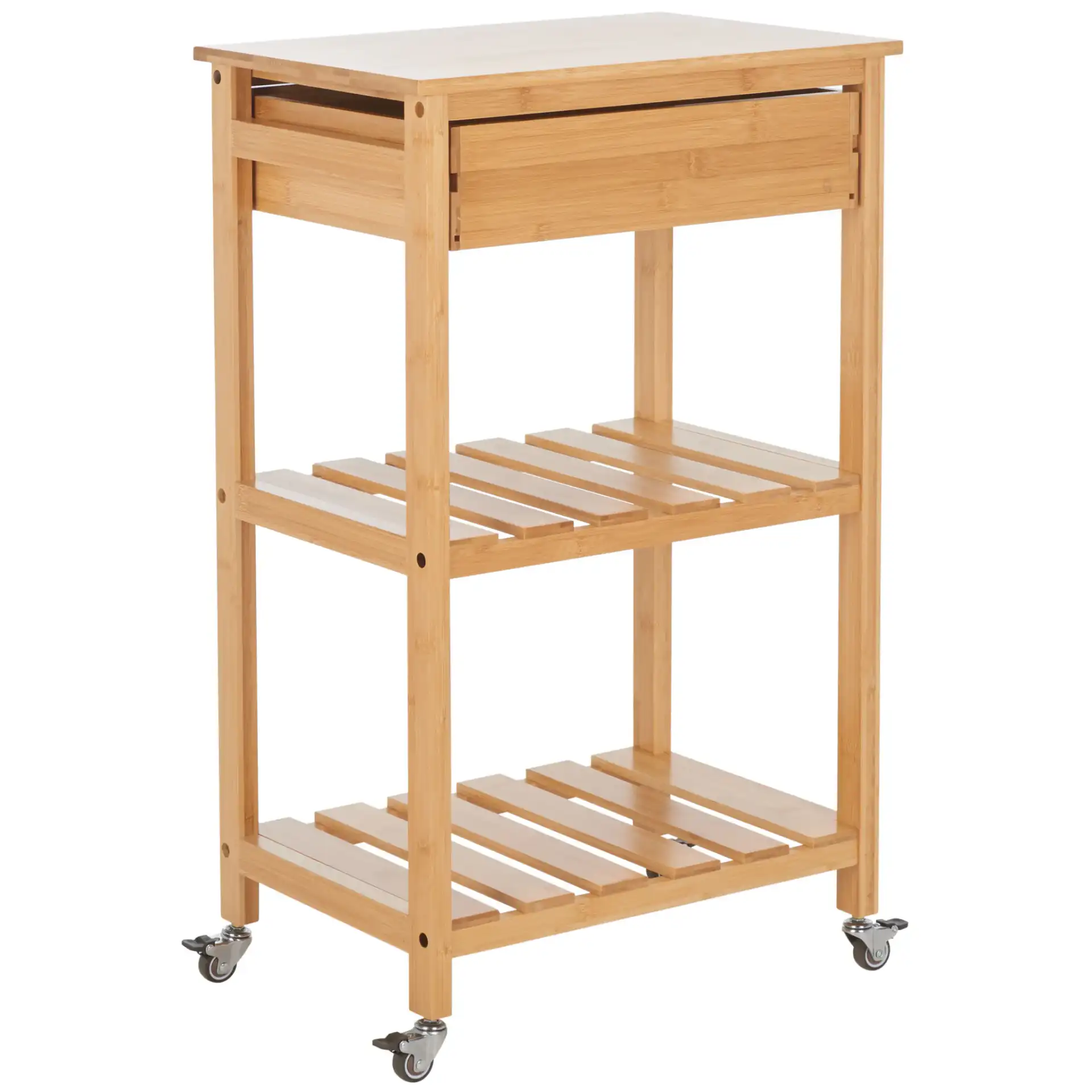 Corteau Kitchen Cart in Natural, detail view