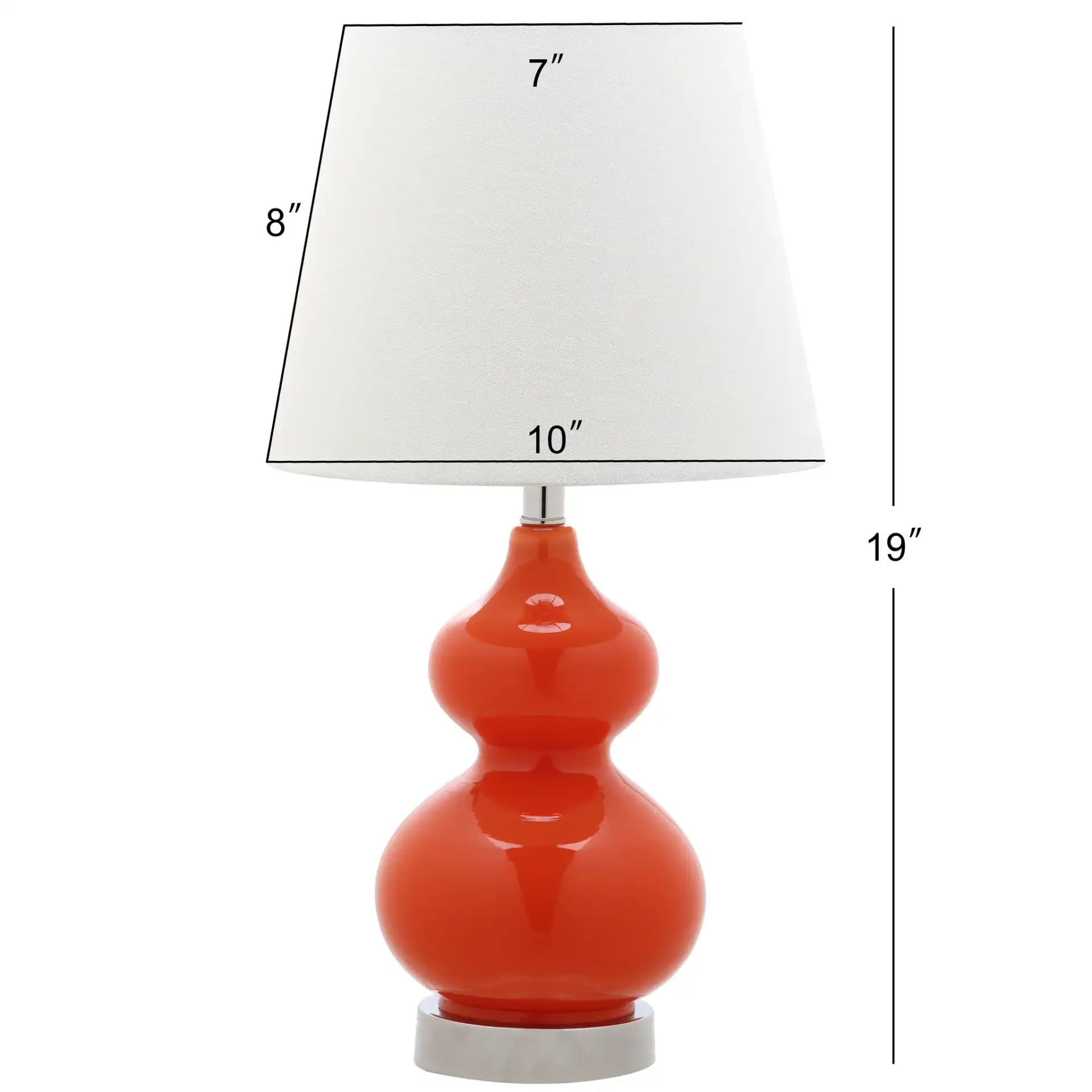 Eva Double Mini Table Lamp in Orange, detail view