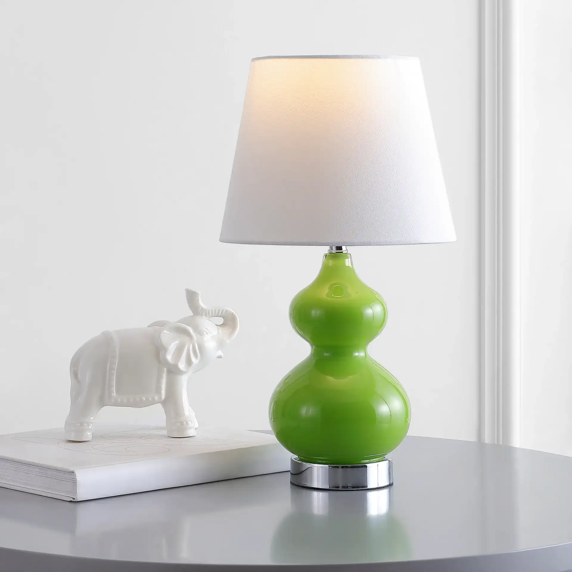 Eva Double Mini Table Lamp in Orange, detail view
