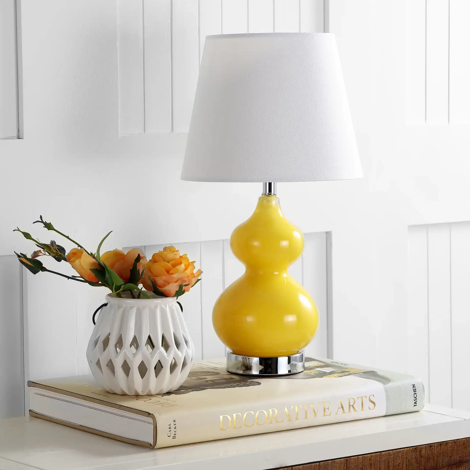 Eva Double Mini Table Lamp in Orange, detail view