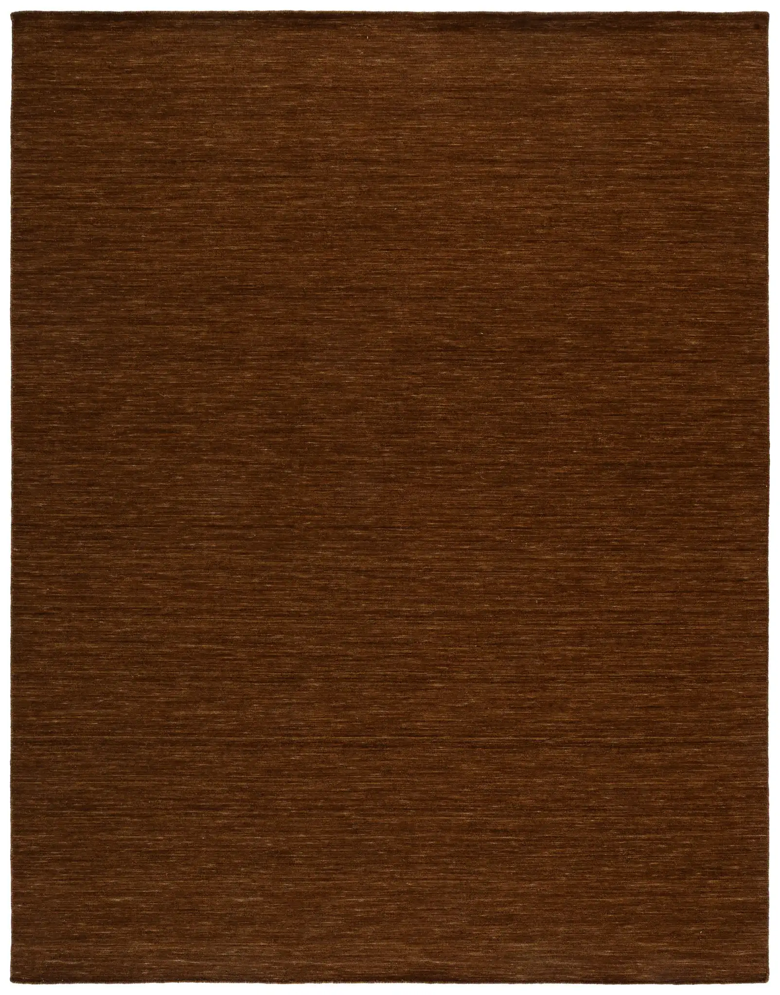 Kilim Solid Hand-Loomed Wool Rug in Brown