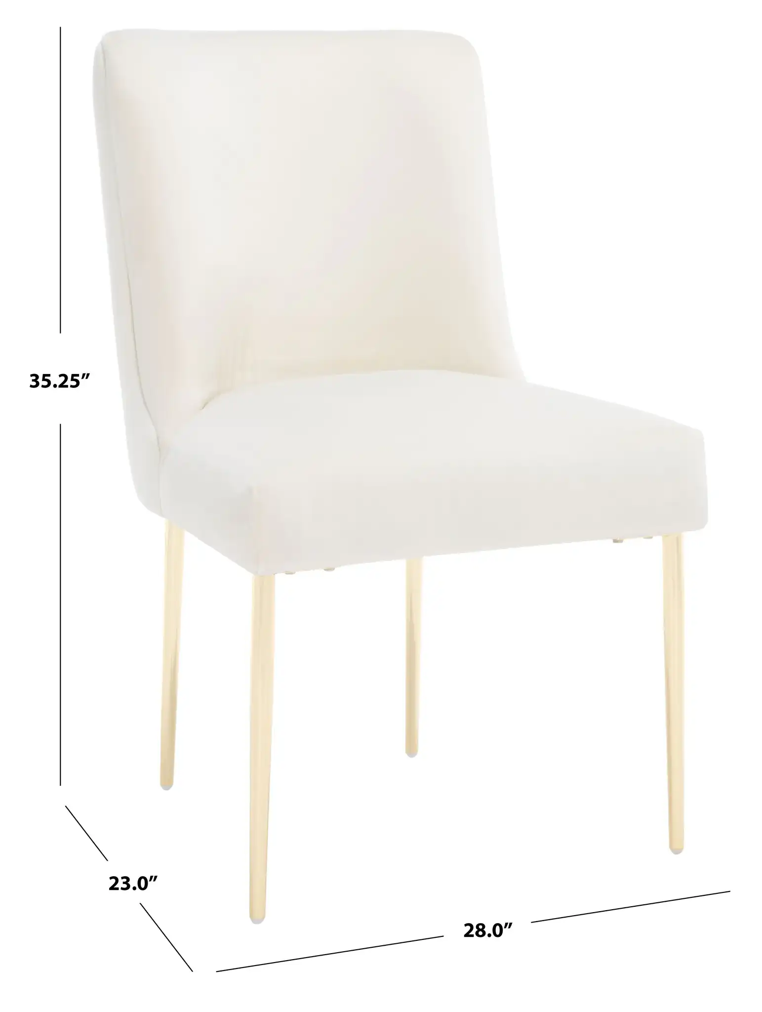 Nolita Dining Chair in Mustard / Brass, detail view