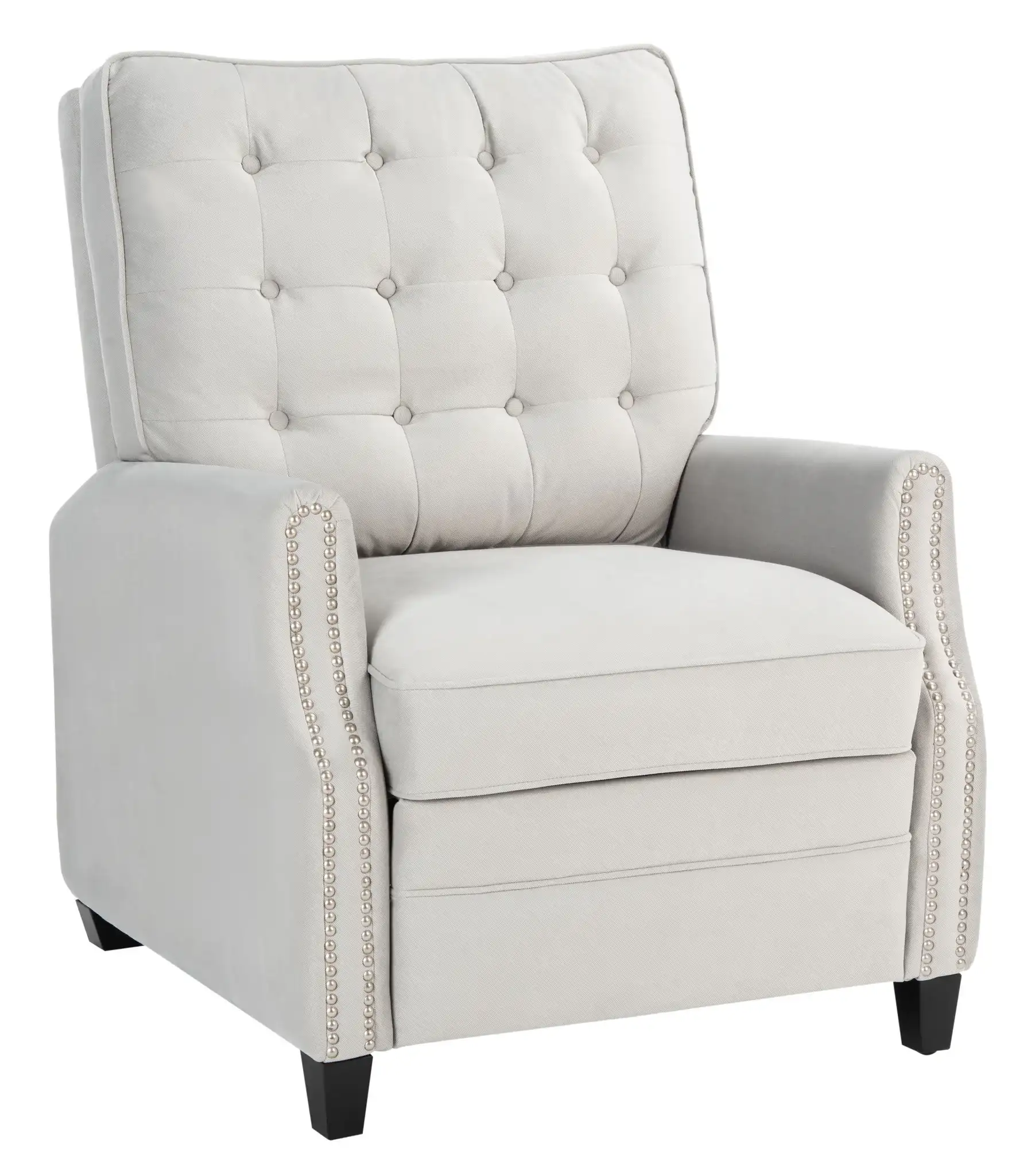 Leona Tufted Recliner in Light Brown