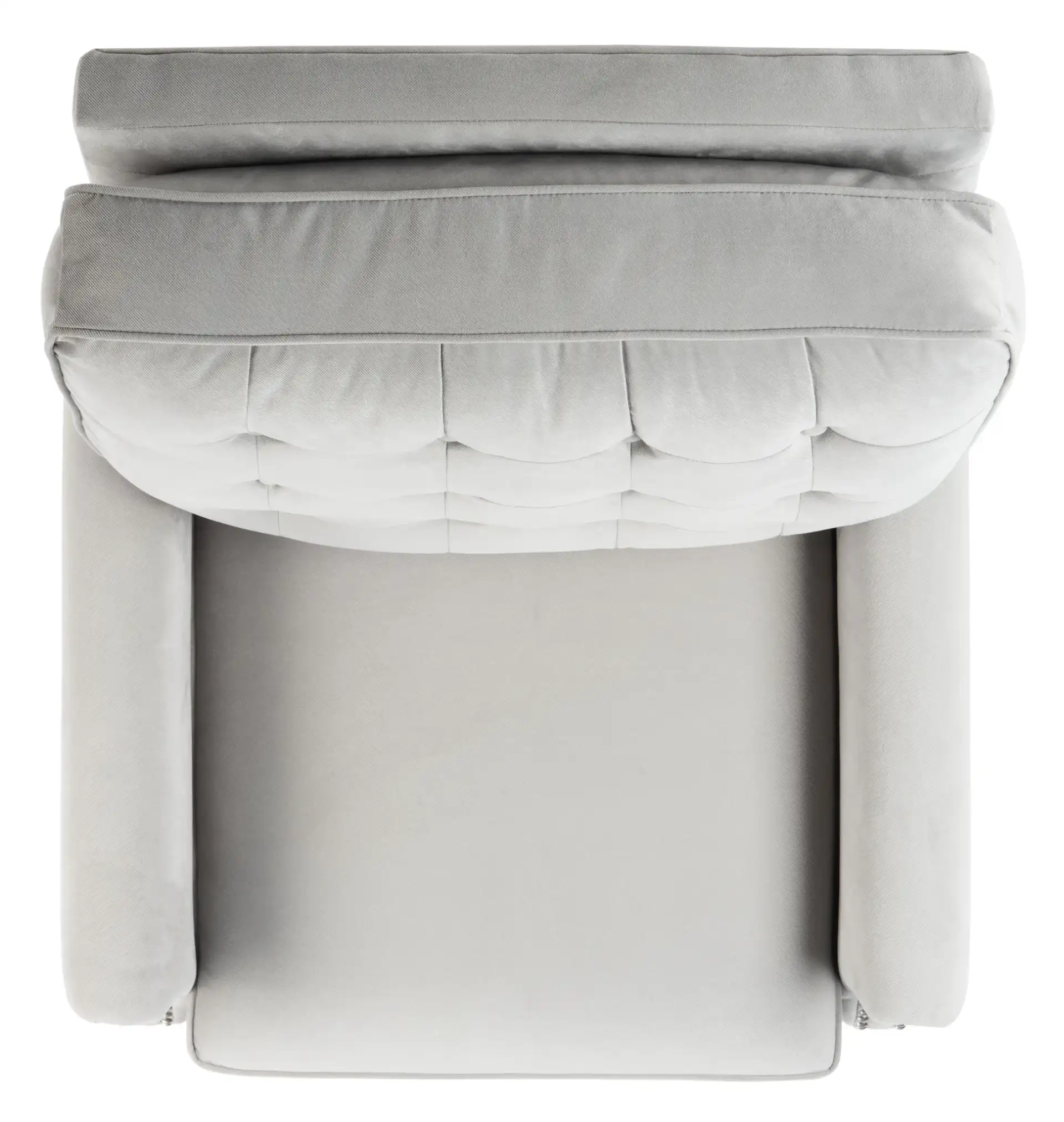 Leona Tufted Recliner in Light Brown, detail view