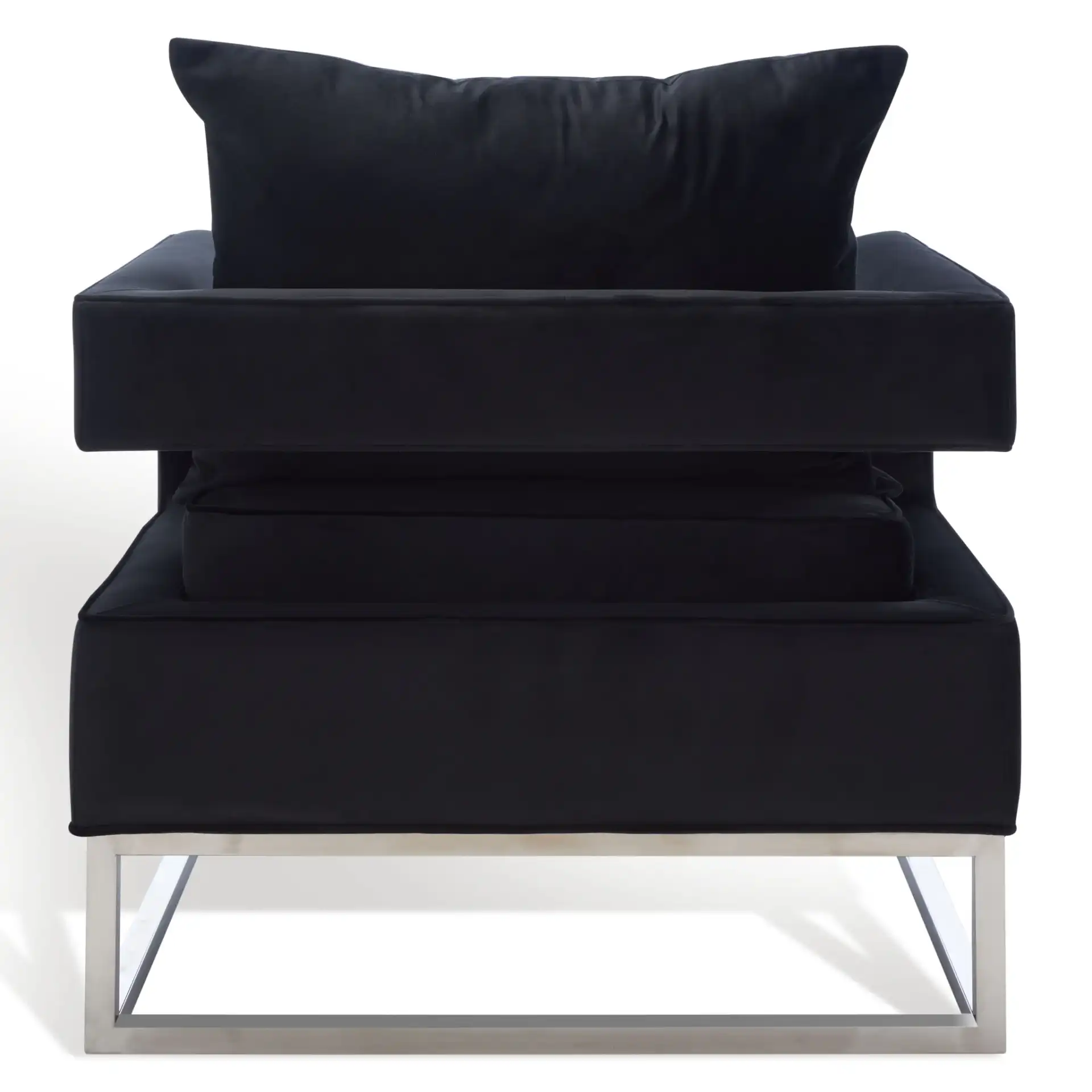Olivya Club Chair in Black, detail view