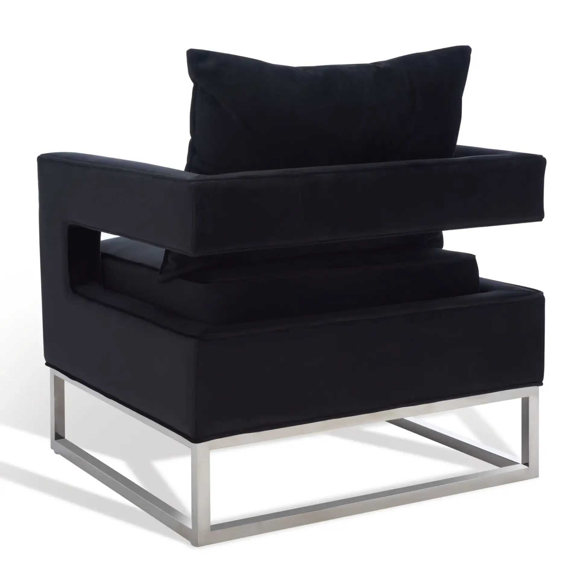 Olivya Club Chair in Black, detail view