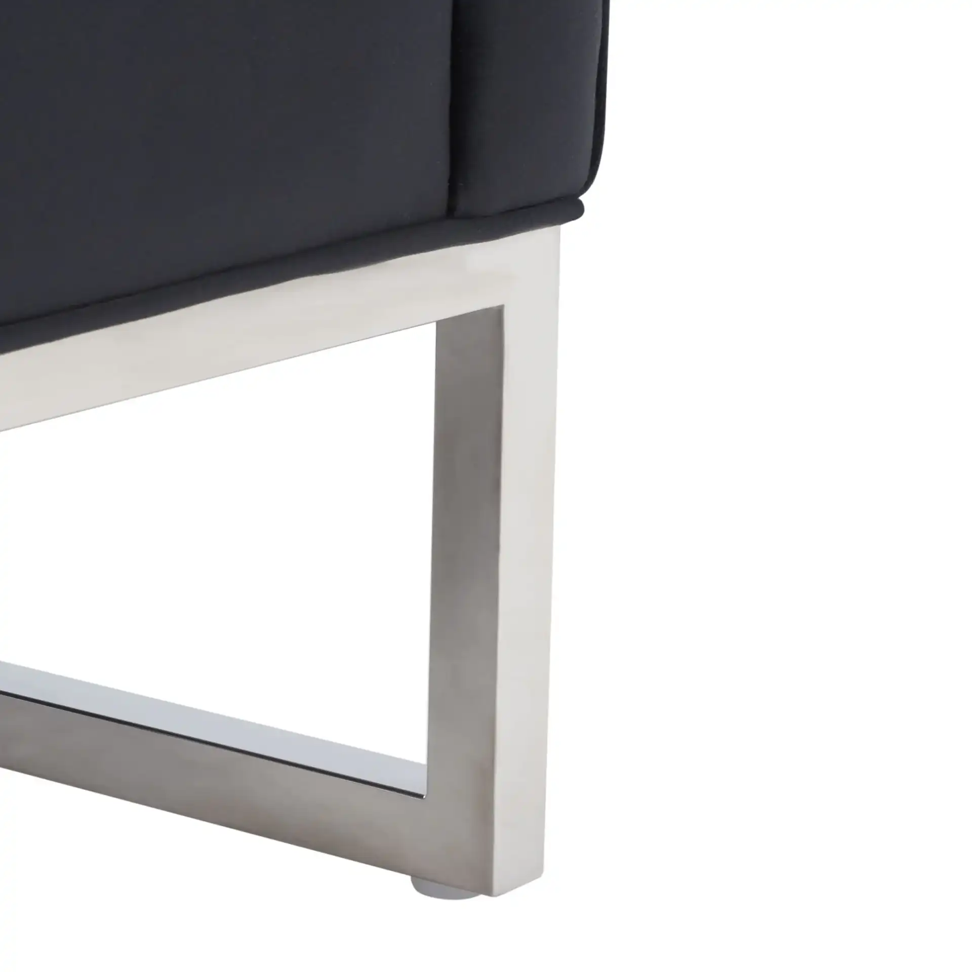 Olivya Club Chair in Black, detail view