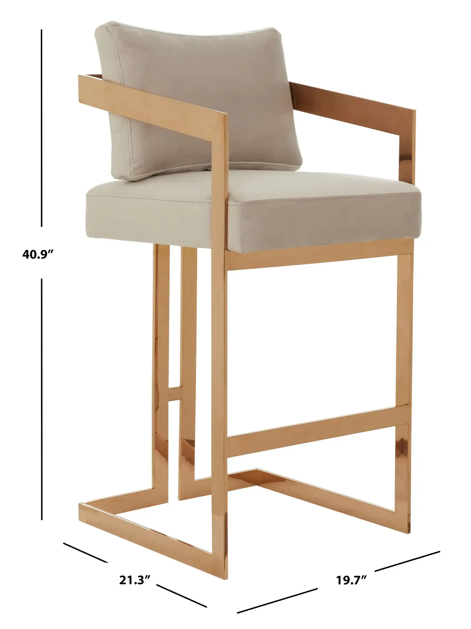 Taraji Barstool in Giotto Black, detail view