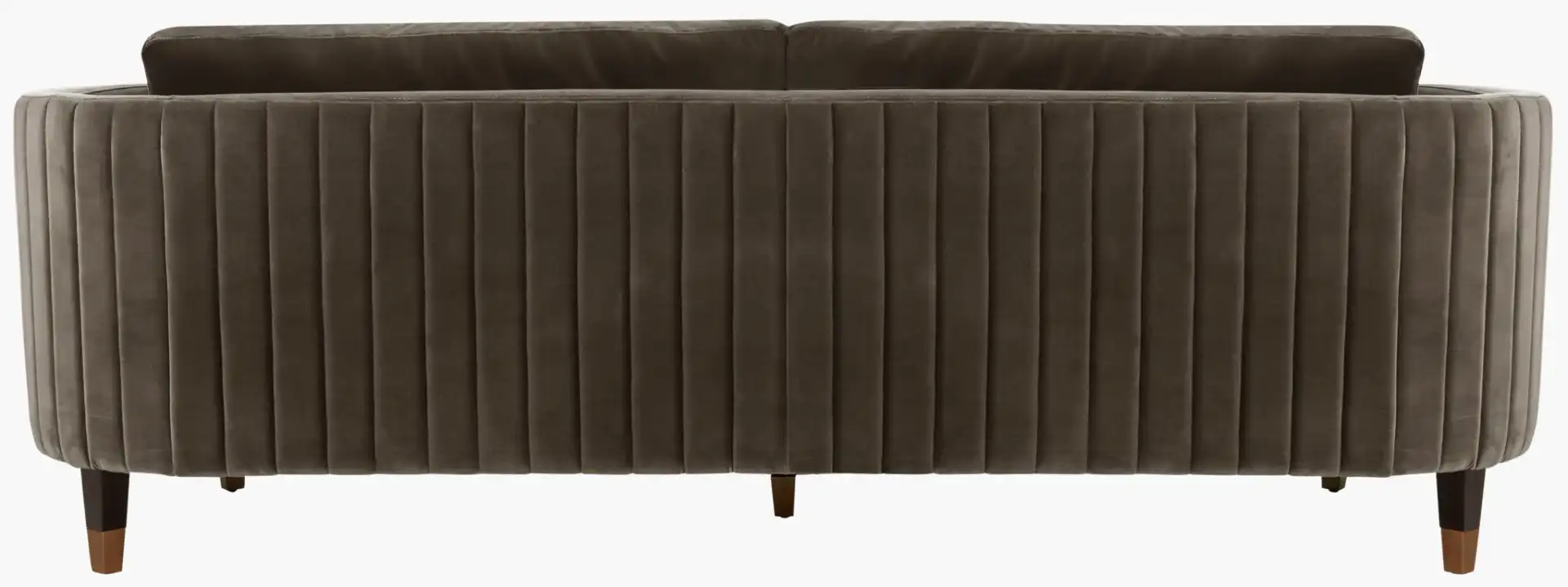 Winford Velvet Sofa in Olive / Black, detail view