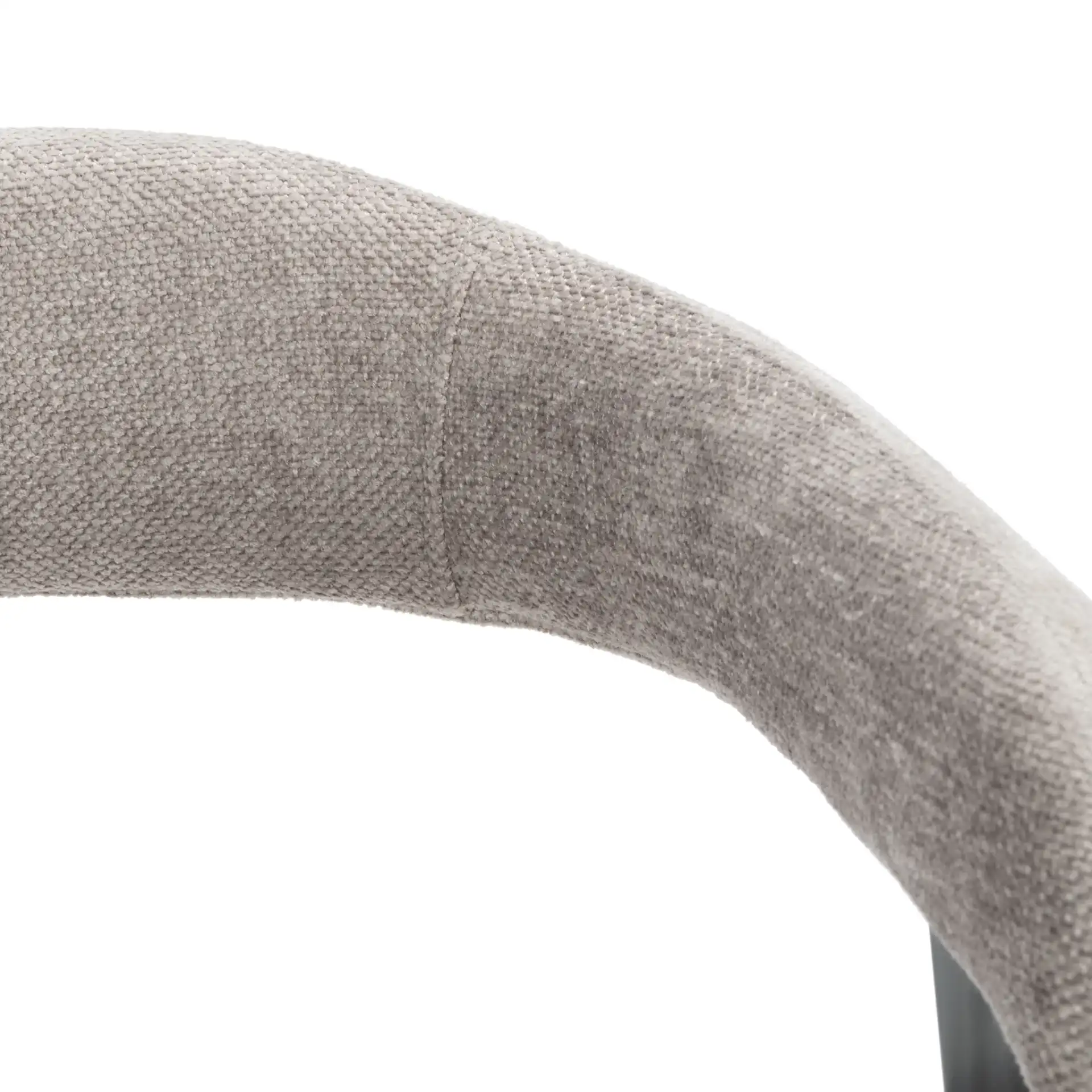 Izzy Chenille Dining Chair in Gray / Black in a styled room