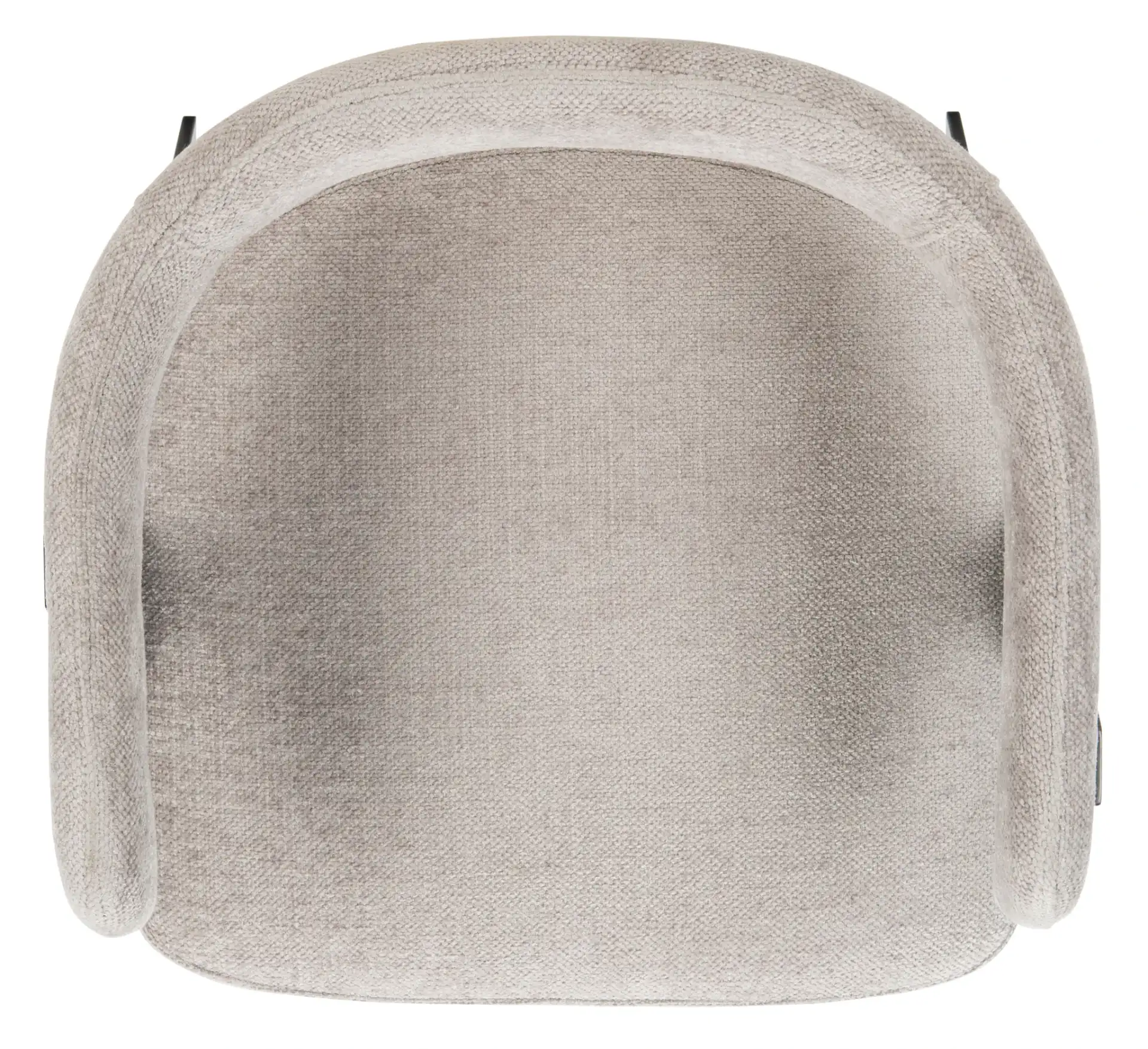 Izzy Chenille Dining Chair in Gray / Black, detail view