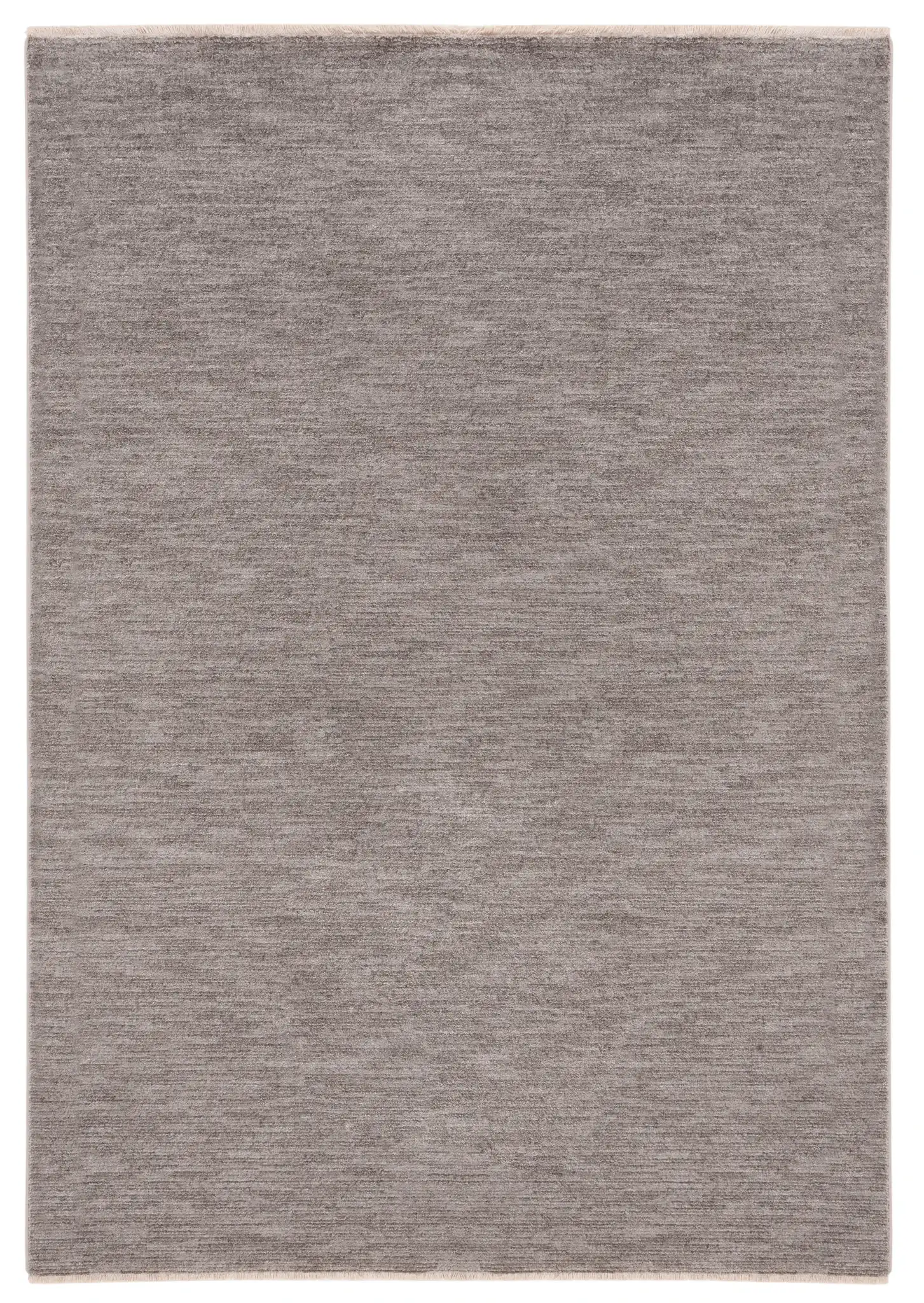 Lasa Solid Fringe Rug in Gray