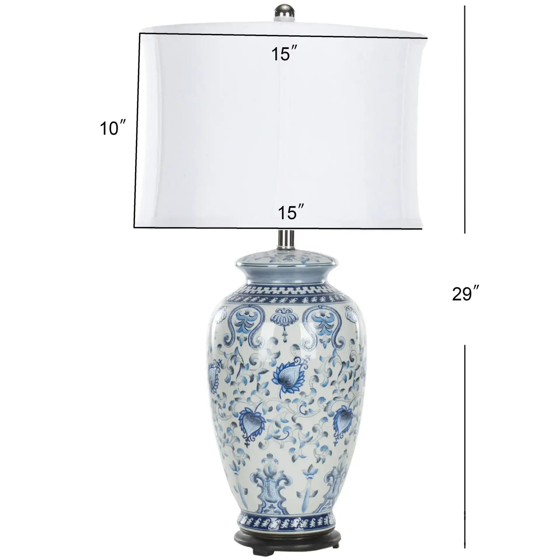 Blue/White Lamp in Blue / White, detail view