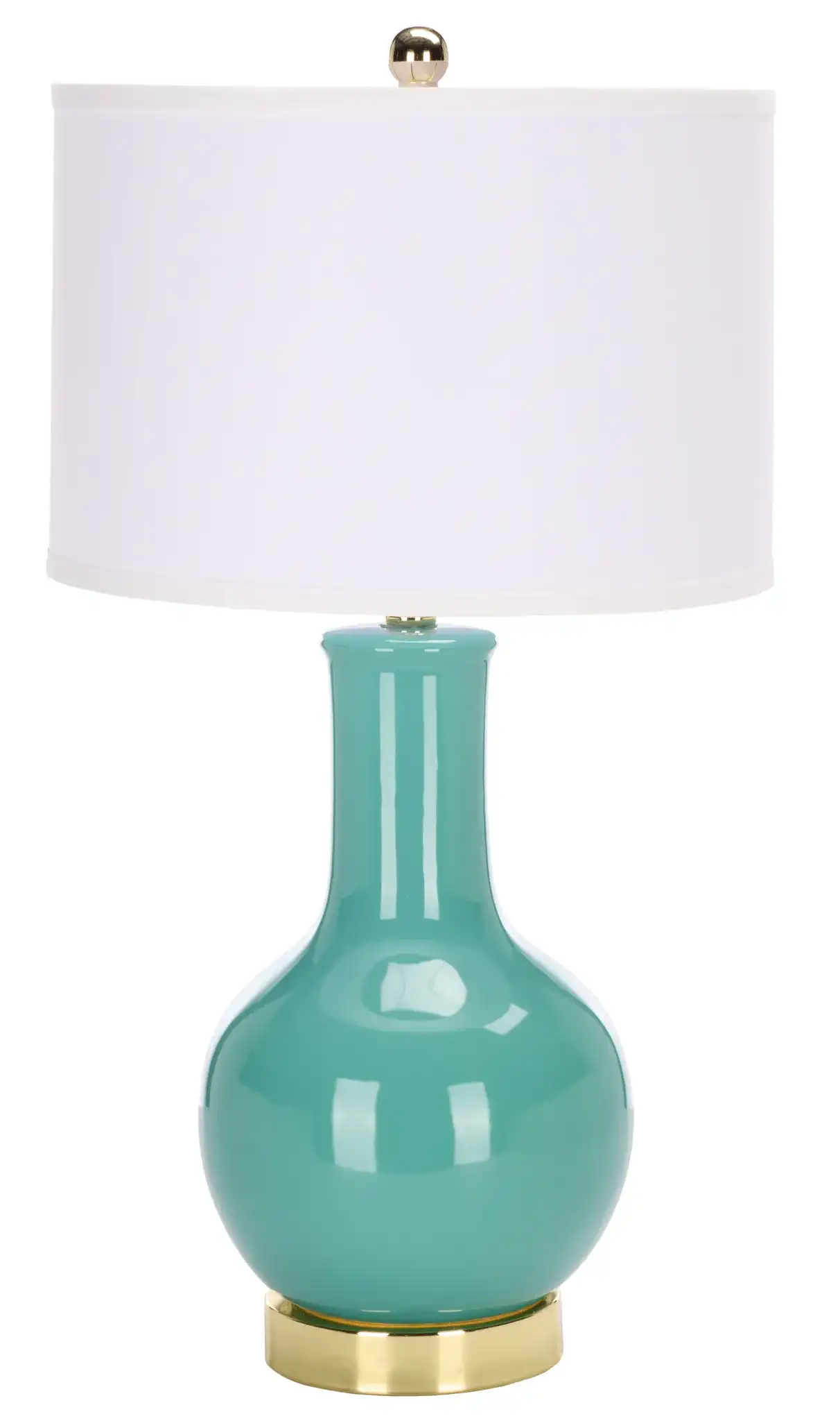 Ceramic Paris Lamp in Emerald, detail view