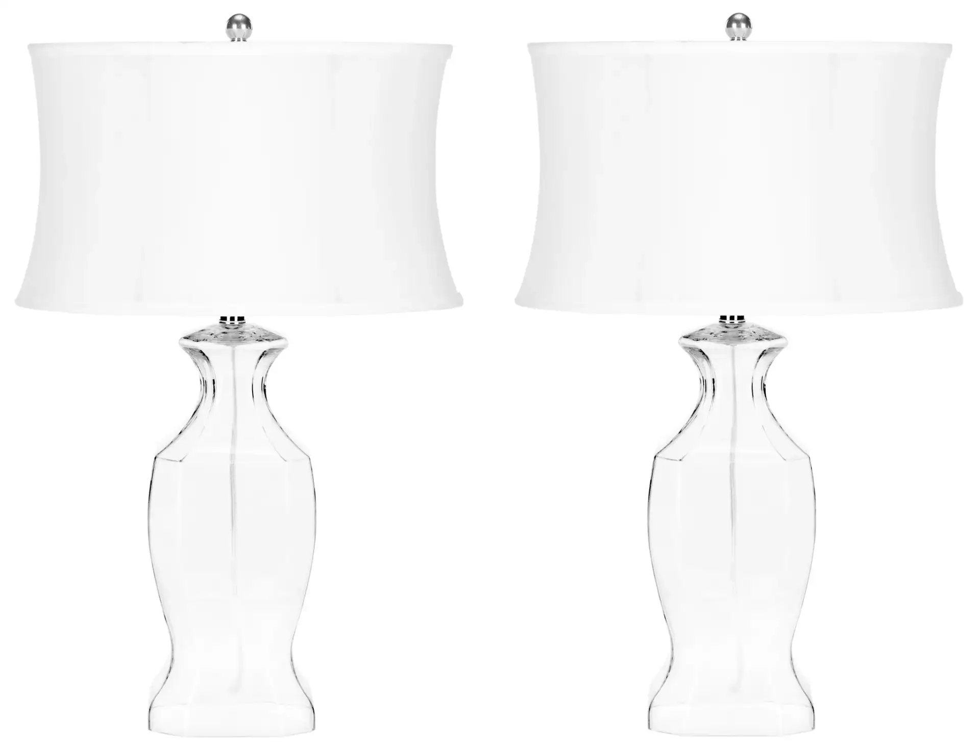 Glass Table Lamp (Set Of 2) in Clear