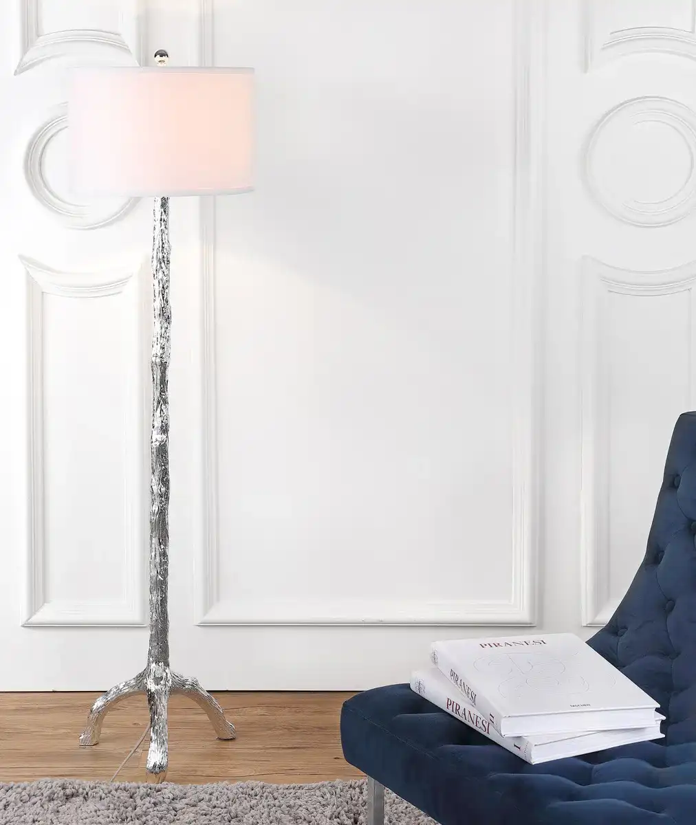 Branch Floor Lamp in Silver in a styled room