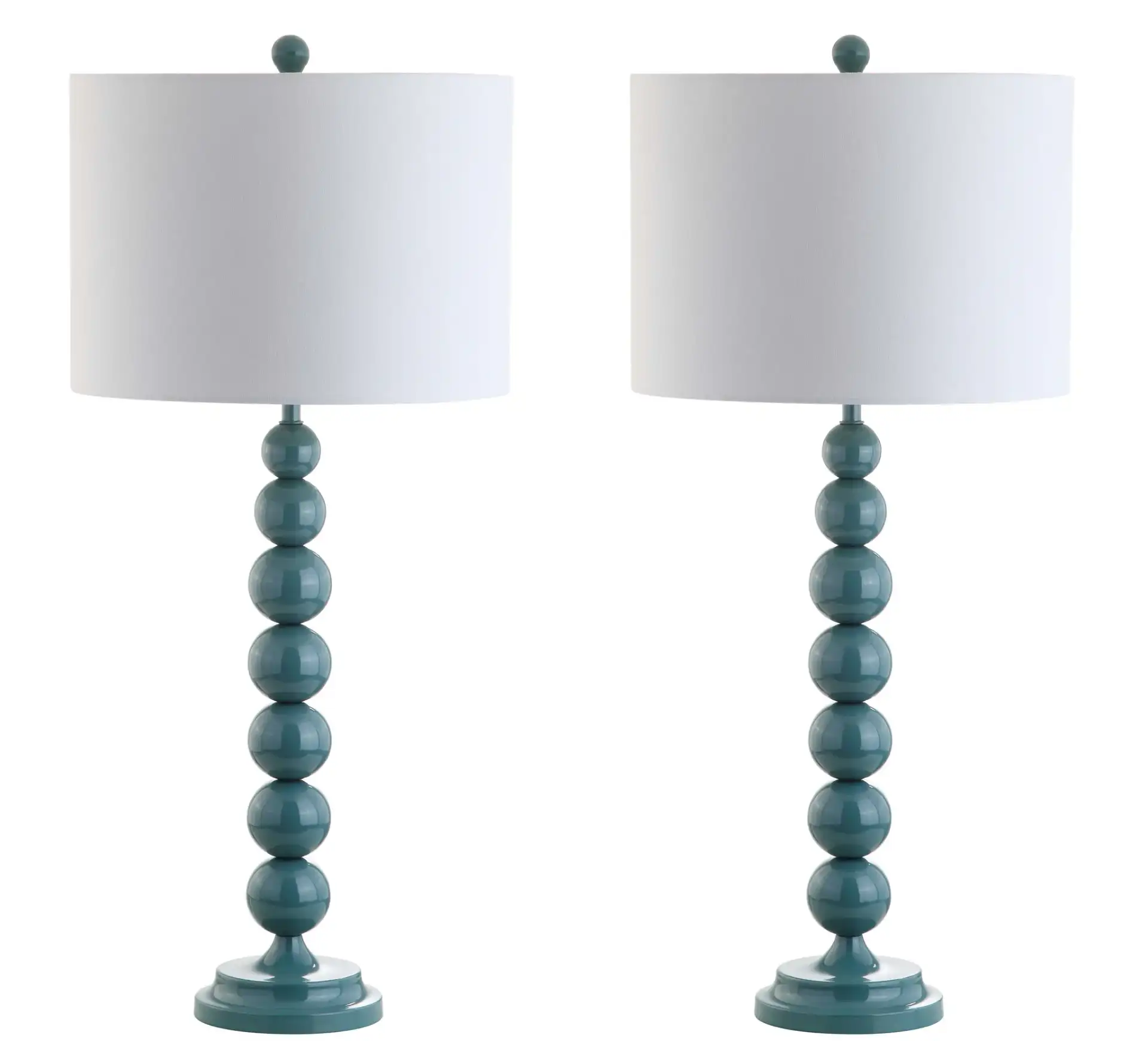 Jenna Stacked Ball Table Lamp (Set Of 2) in Emerald, detail view