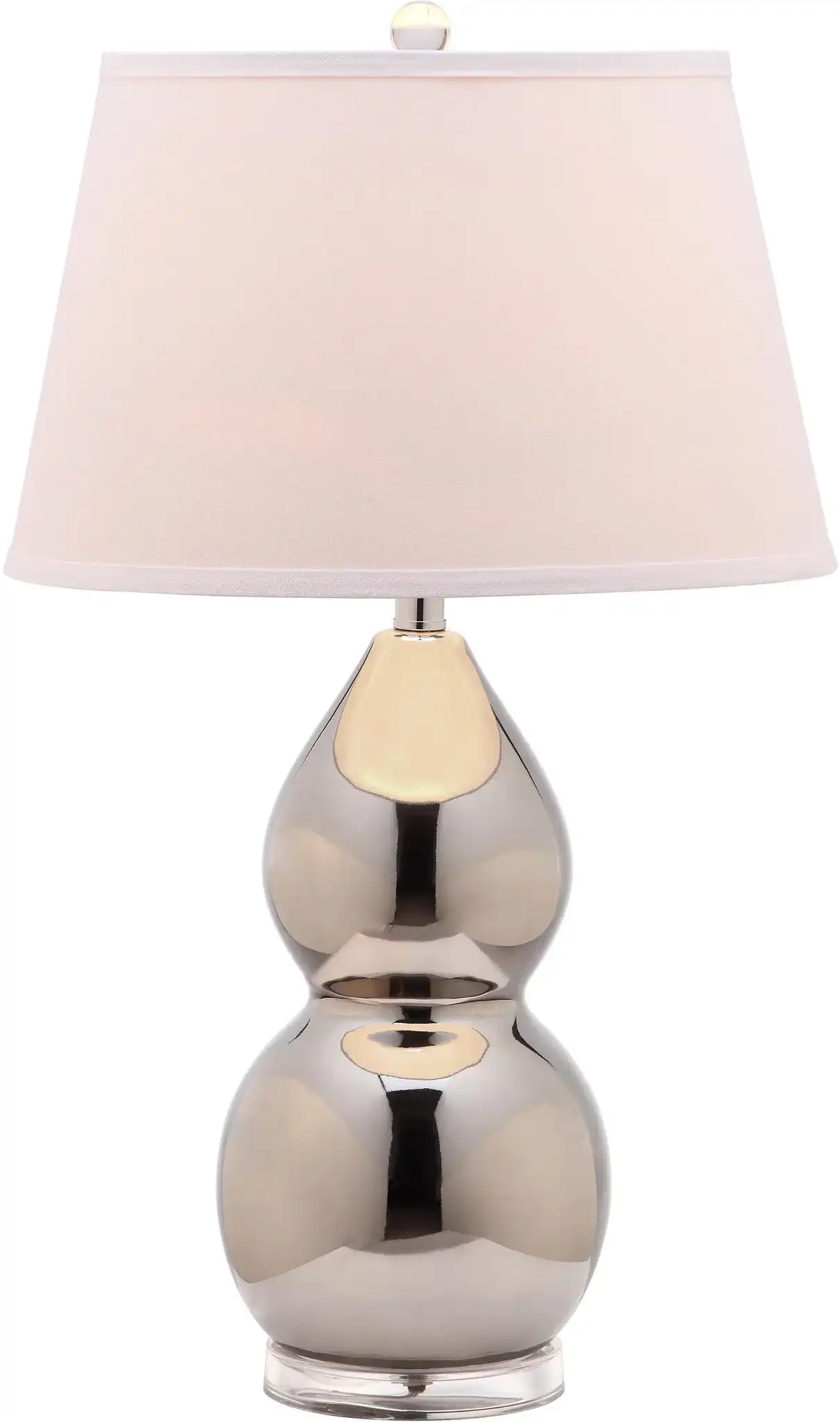 Jill Two-Gourd Table Lamp (Set of 2) in Silver