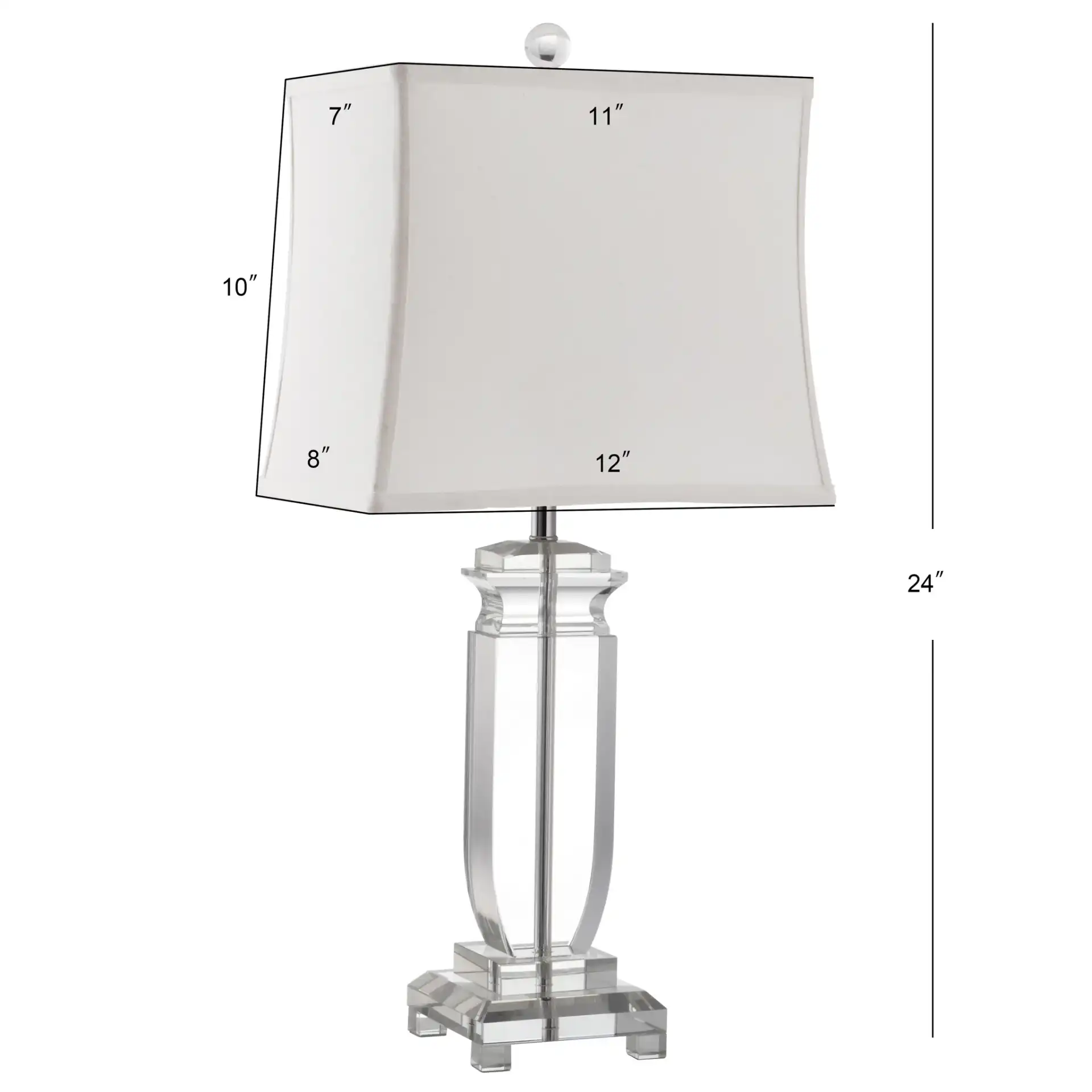 Olympia Crystal Table Lamp (Set Of 2) in Crystal, detail view