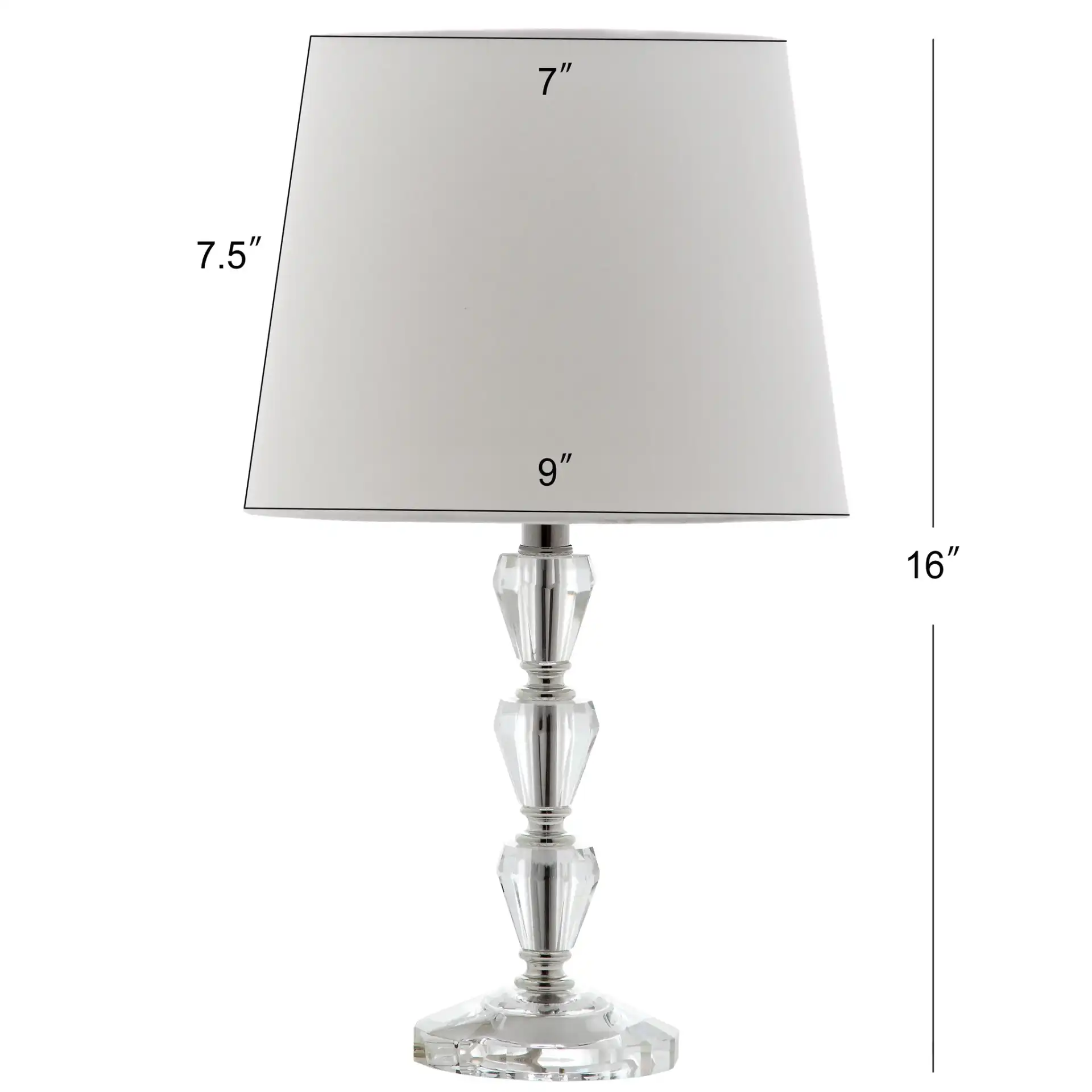 Dylan Tiered Crystal Orb Lamp (Set Of 2) in Clear, detail view