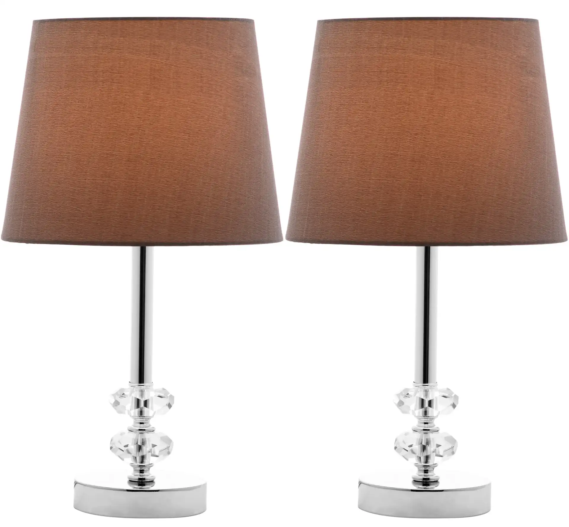 Ashford Crystal Orb Lamp (Set Of 2) in Clear / Gray