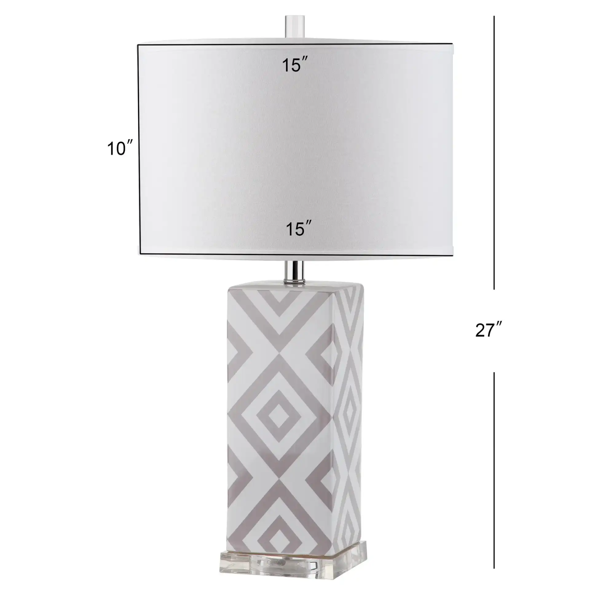 Diamonds Table Lamp in Gray, detail view