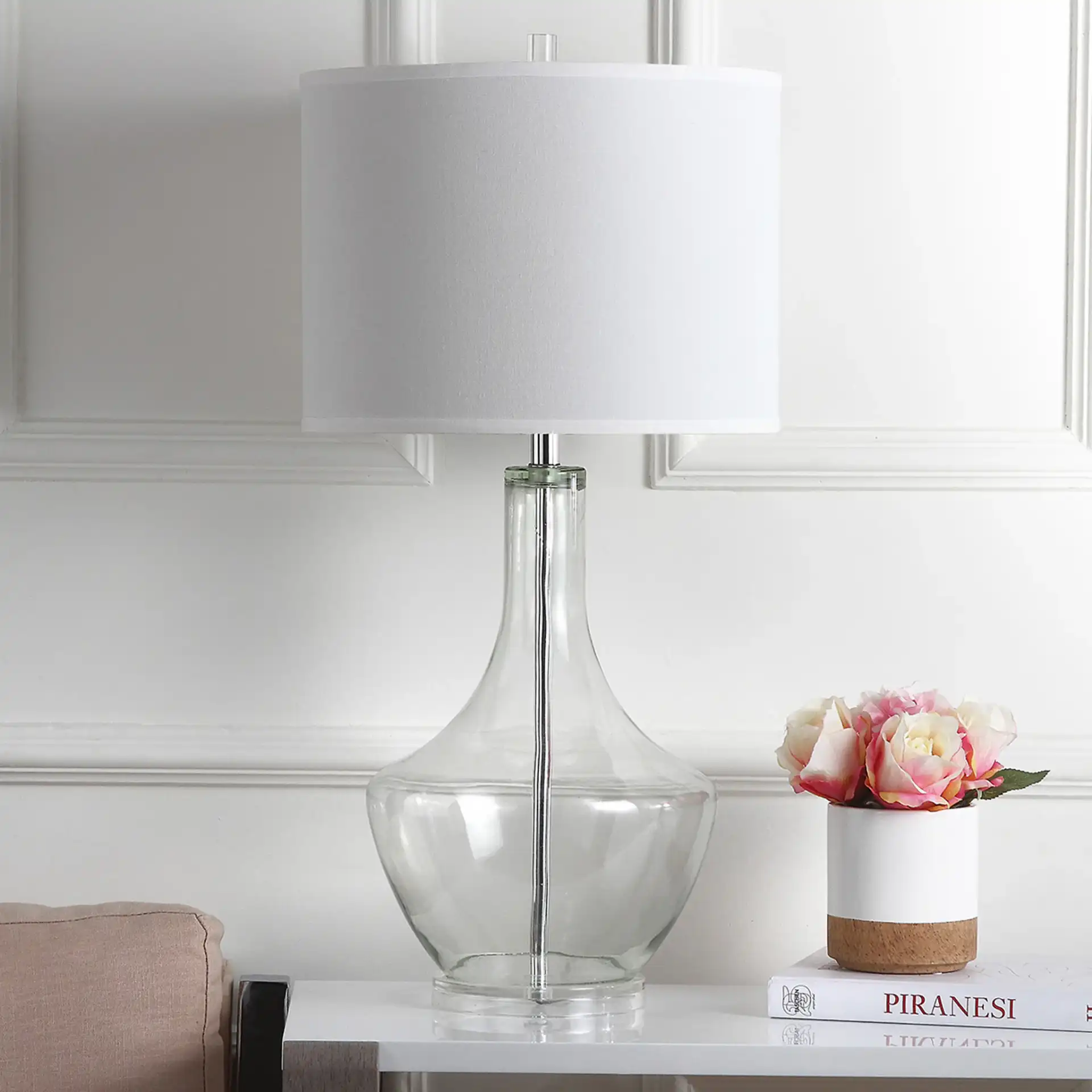 Mercury Table Lamp in Silver, detail view
