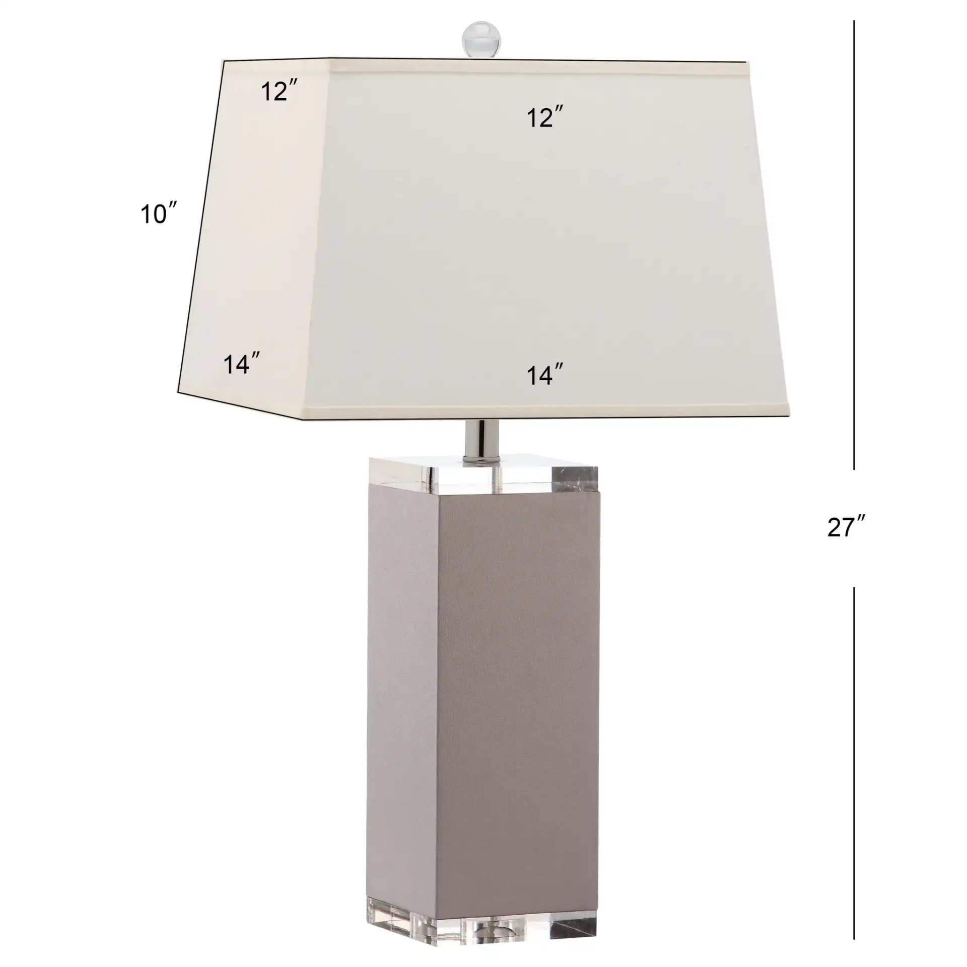 Deco Leather Table Lamp (Set Of 2) in Brown, detail view
