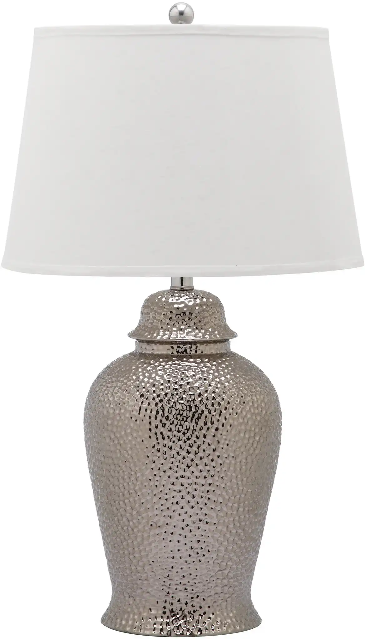 Sterling Ginger Jar Lamp (Set of 2) in Silver, detail view