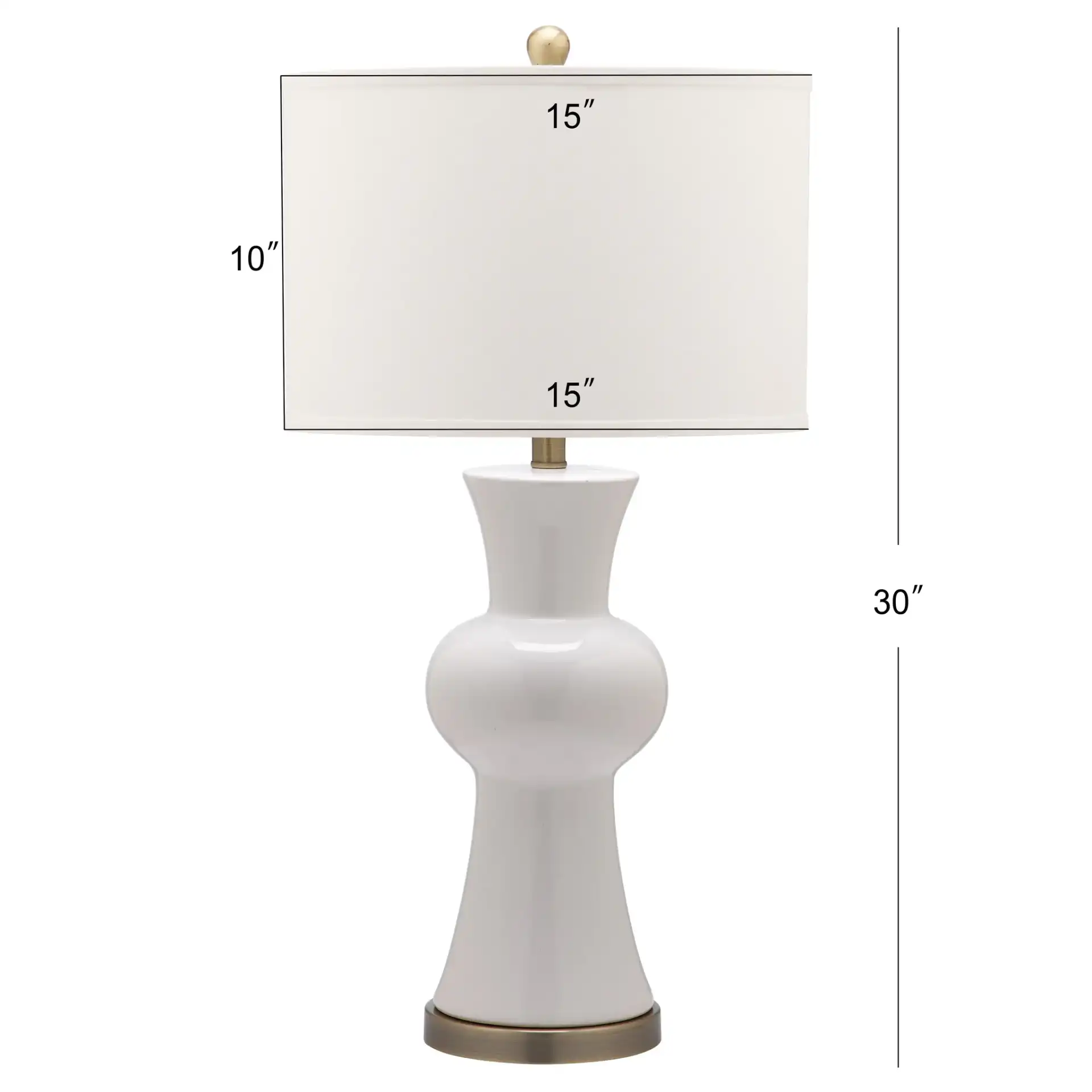 Lola Column Table Lamp (Set of 2) in Orange, detail view