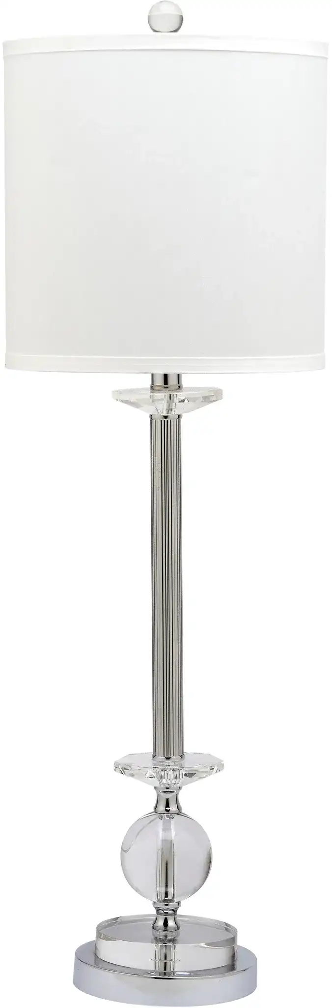 Marla Crystal Candlestick Lamp (Set Of 2) in Clear, detail view