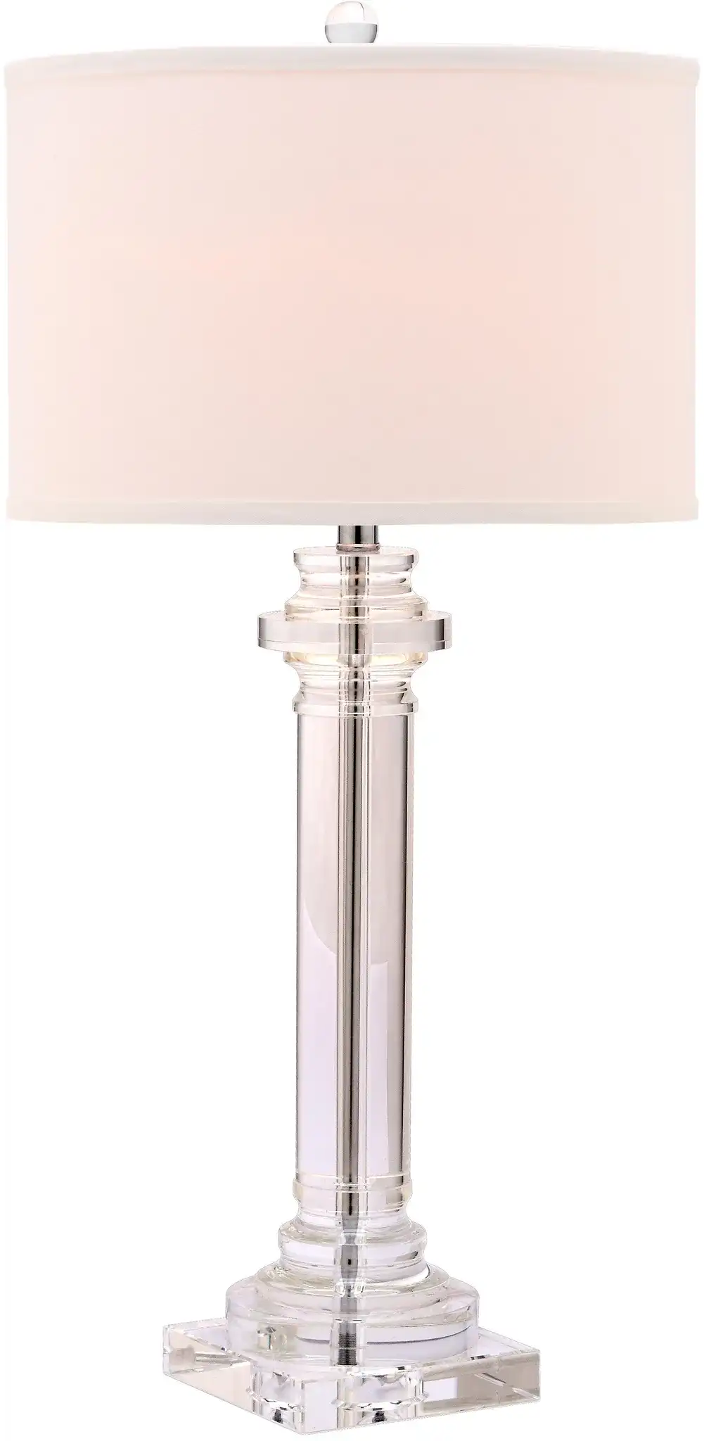 Nina Crystal Column Table Lamp in Clear