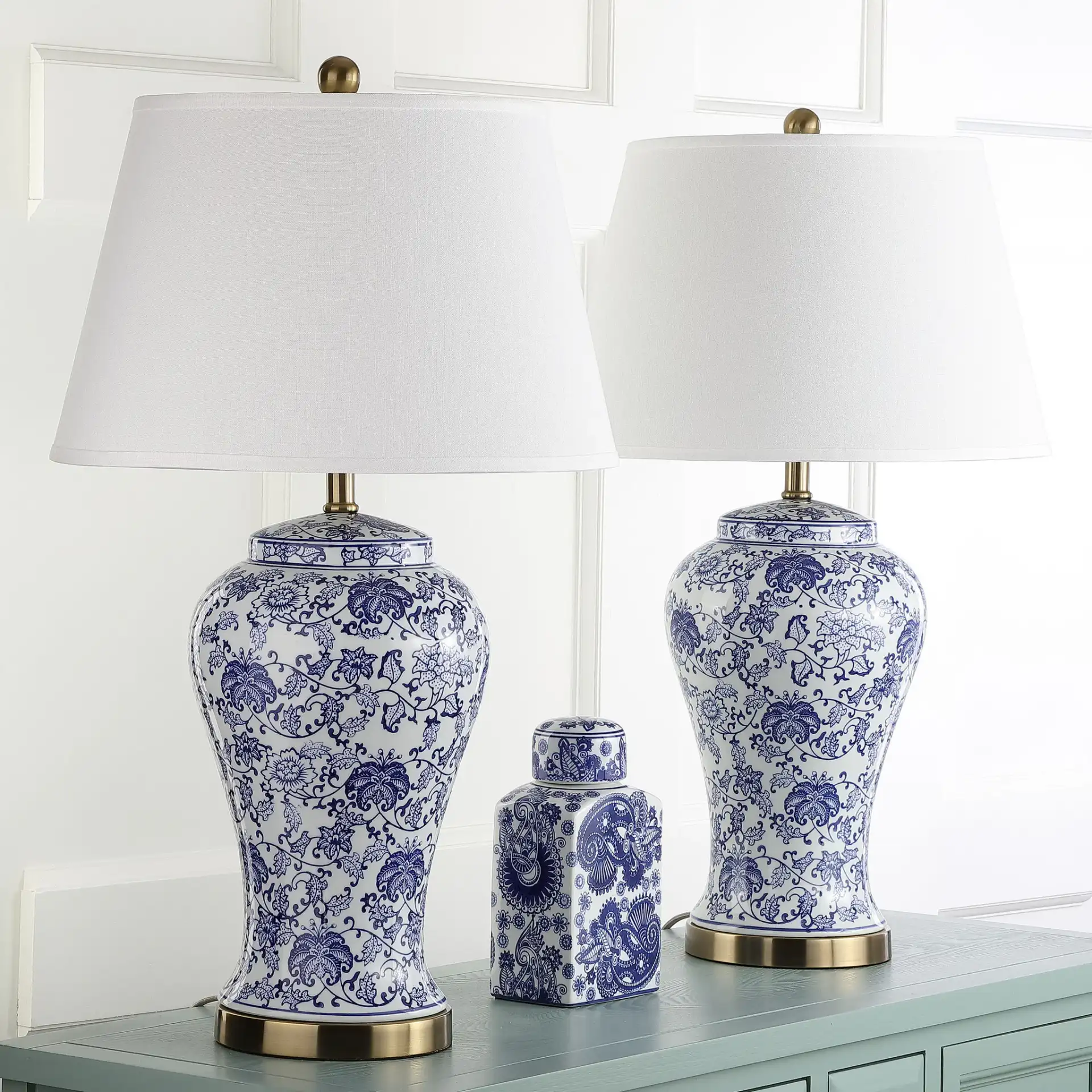 Spring Blossom Table Lamp (Set Of 2) in Multicolor, detail view