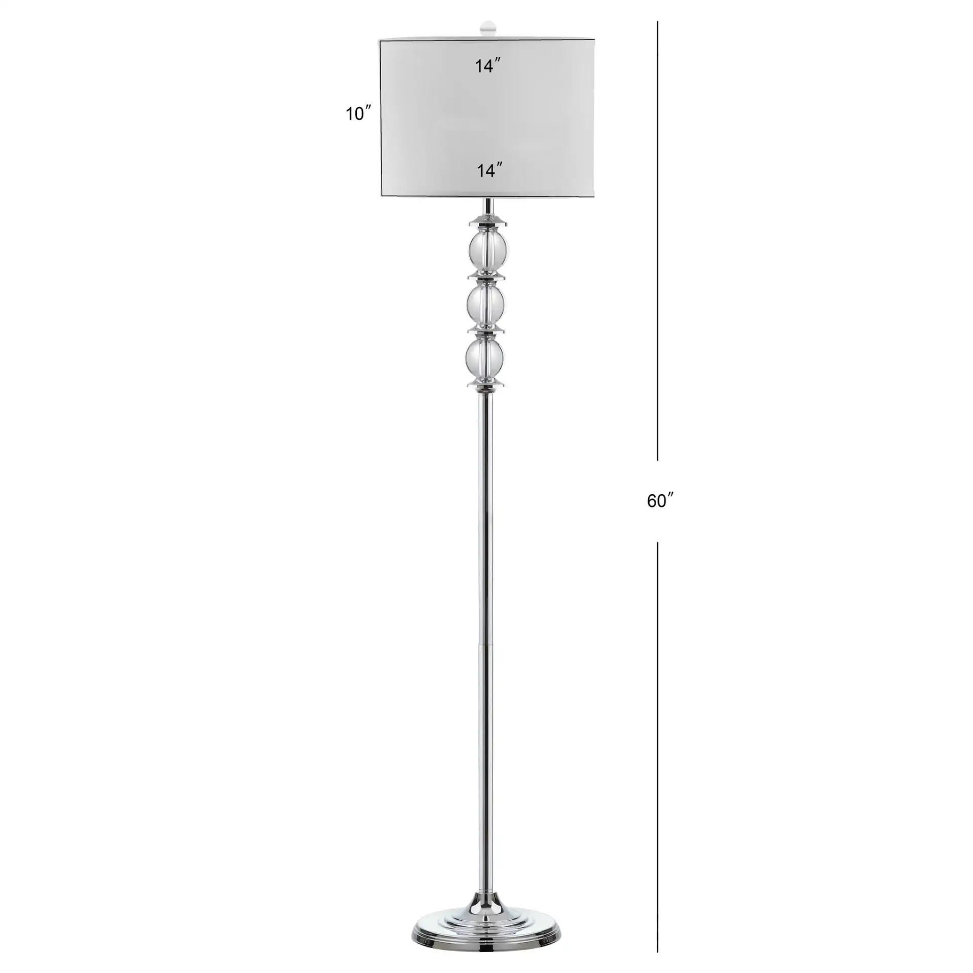 Riga Floor Lamp in Crystal, detail view