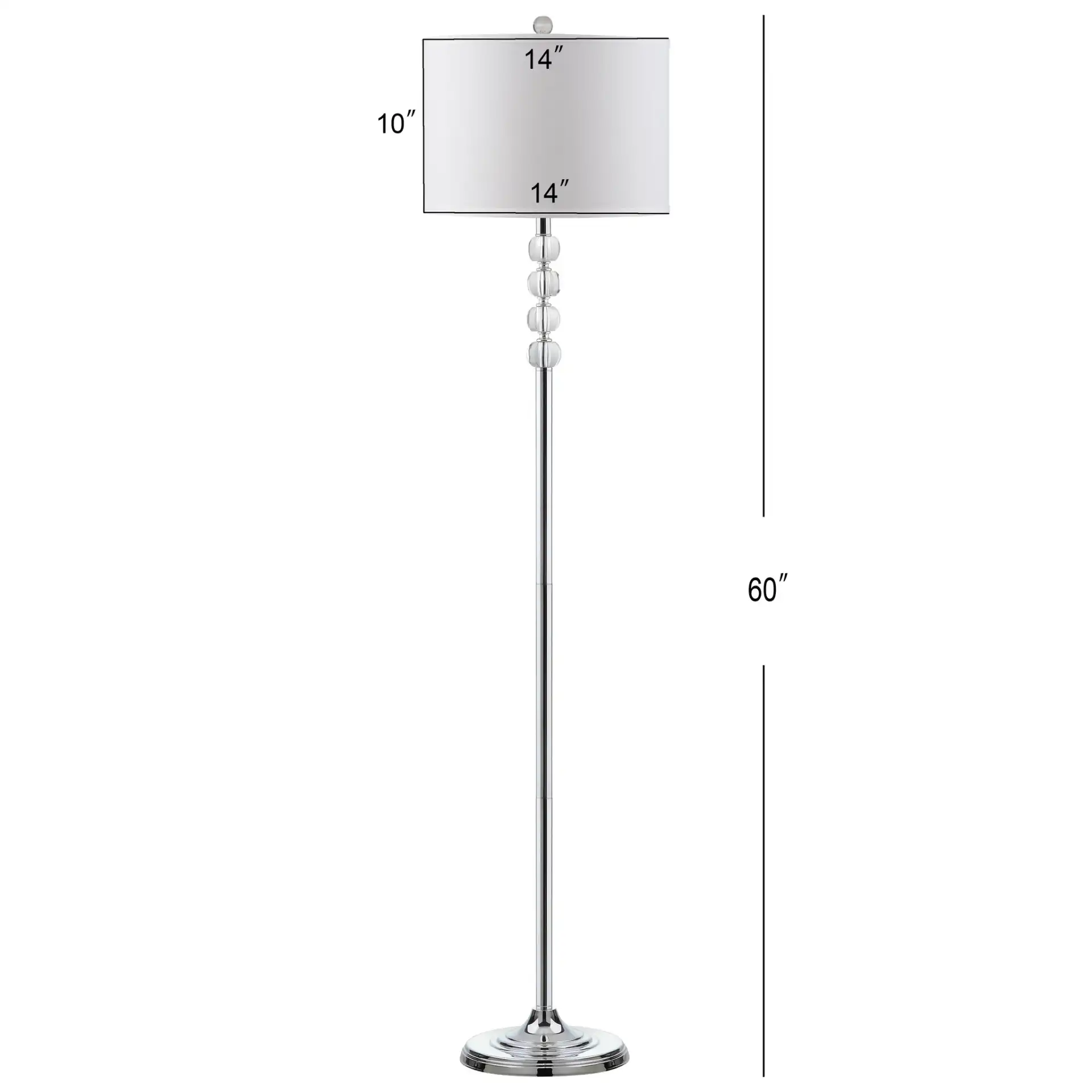 Vendome Floor Lamp in Crystal, detail view