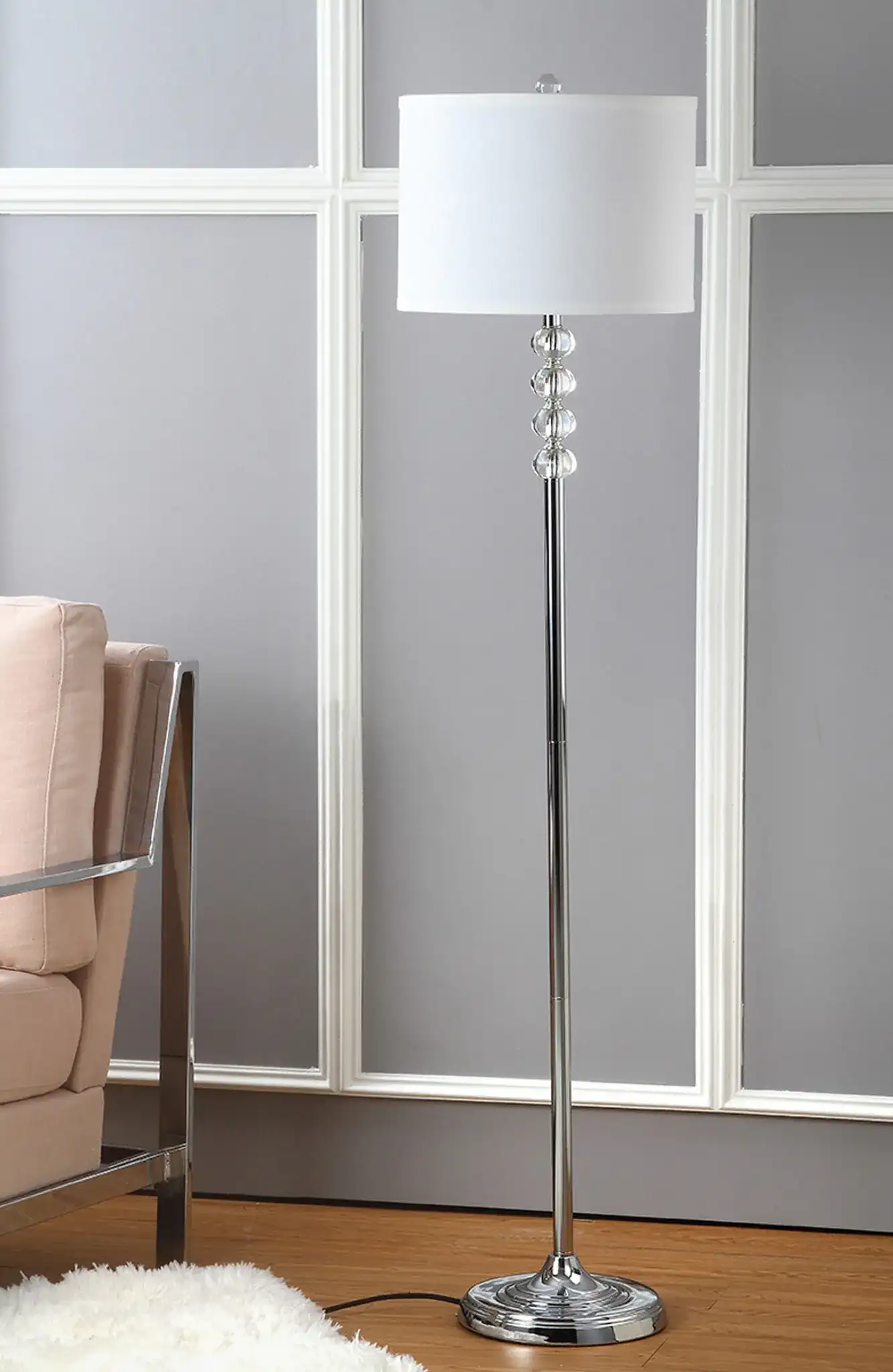 Vendome Floor Lamp in Crystal, detail view