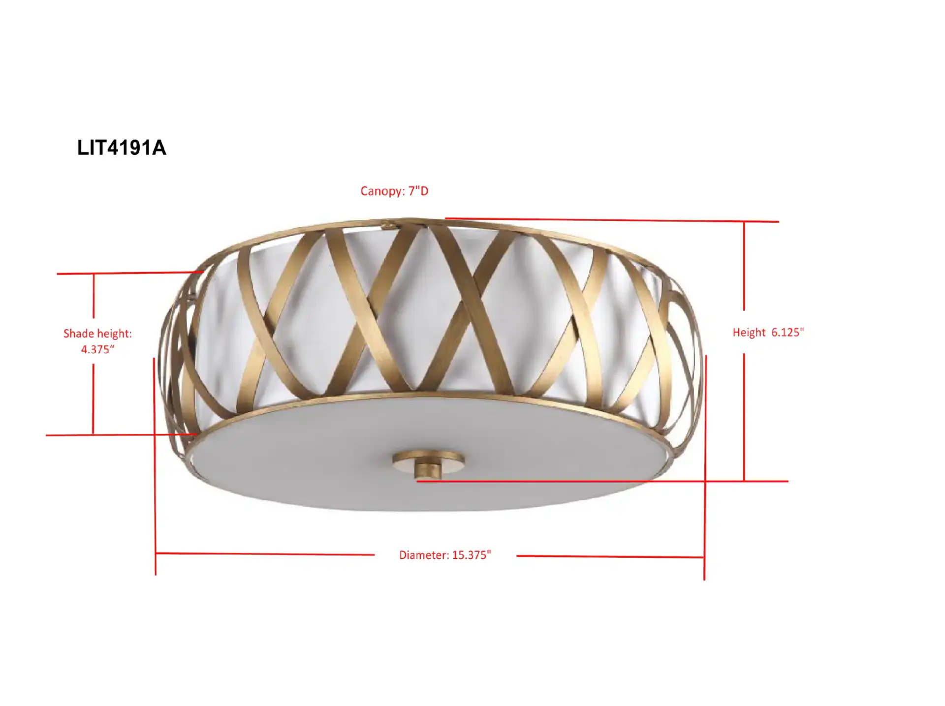 Charing Cross Ceiling Light in Antique Gold, detail view