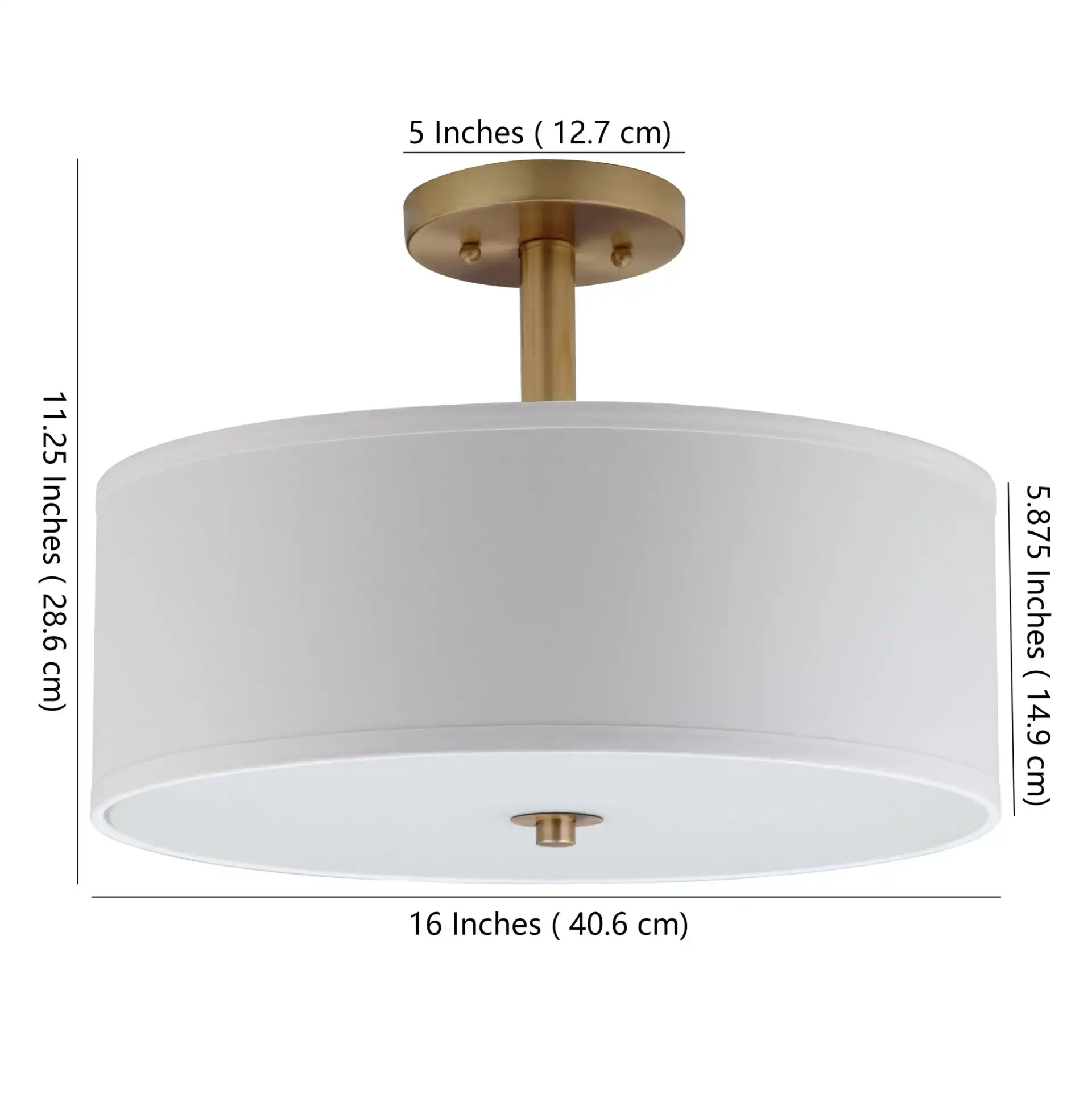 Clara Ceiling Light in Gold, detail view