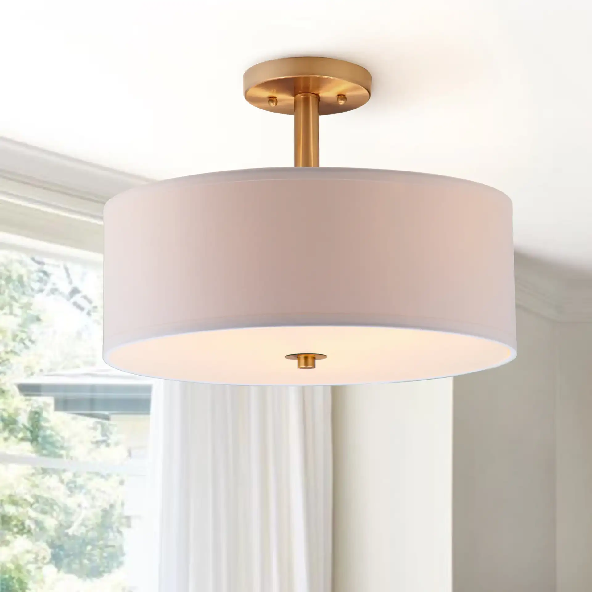 Clara Ceiling Light in Gold in a styled room