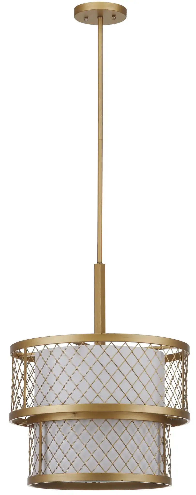 Evie Mesh Pendant Light in Gold, detail view