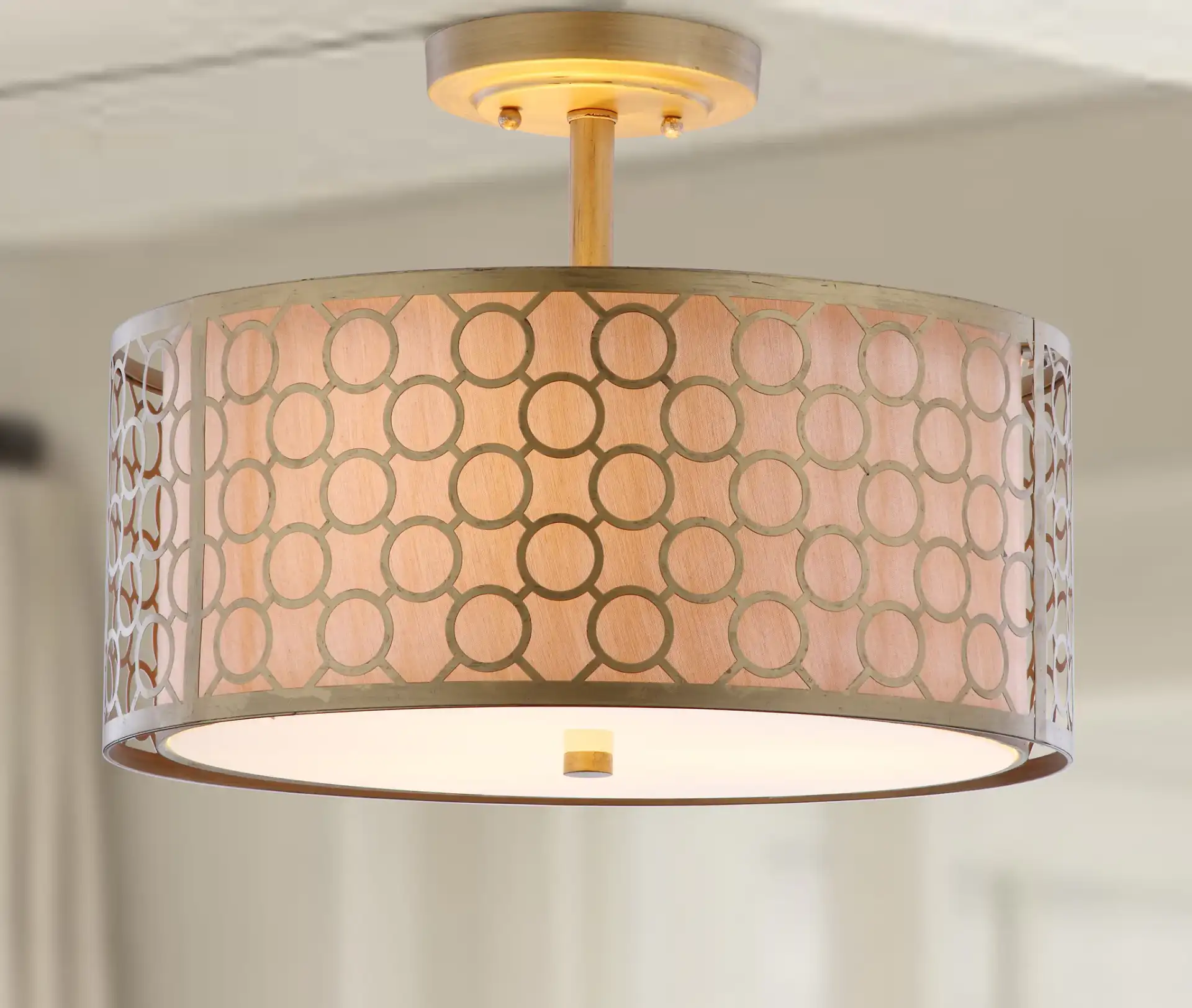 Giotta Ceiling Light in Antique Gold in a styled room