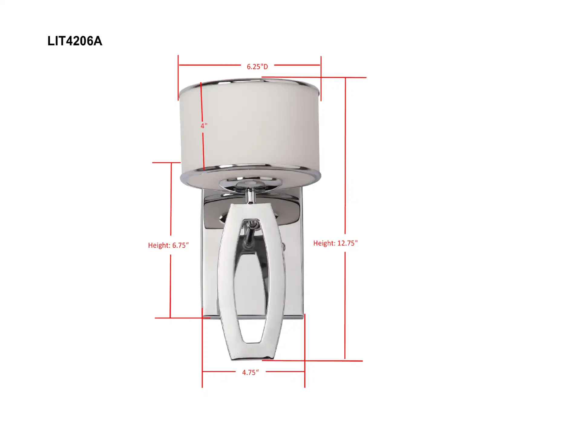 Lenora Drum Sconce (Set Of 2) in Chrome, detail view