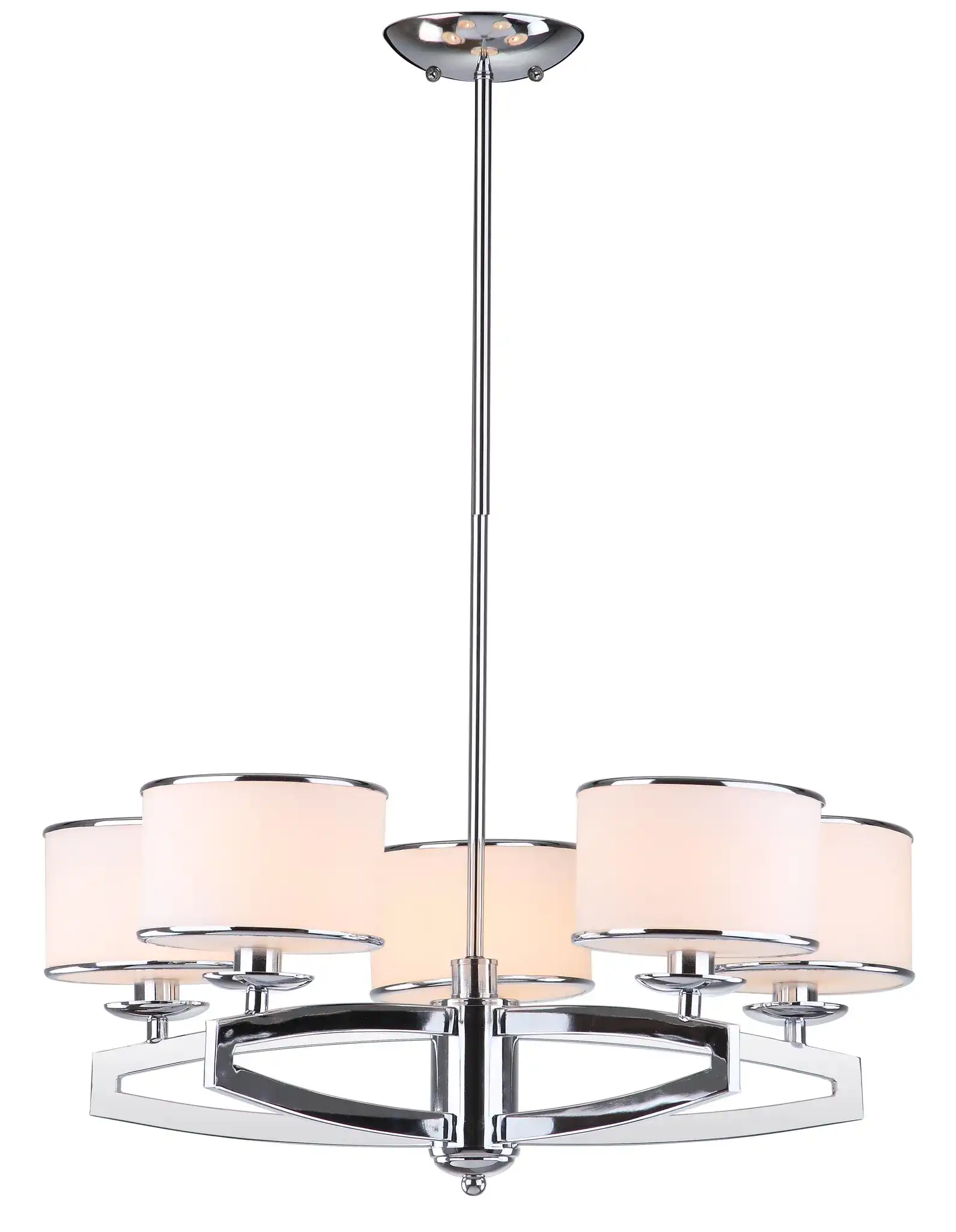 Lenora Drum Pendant Light in Silver