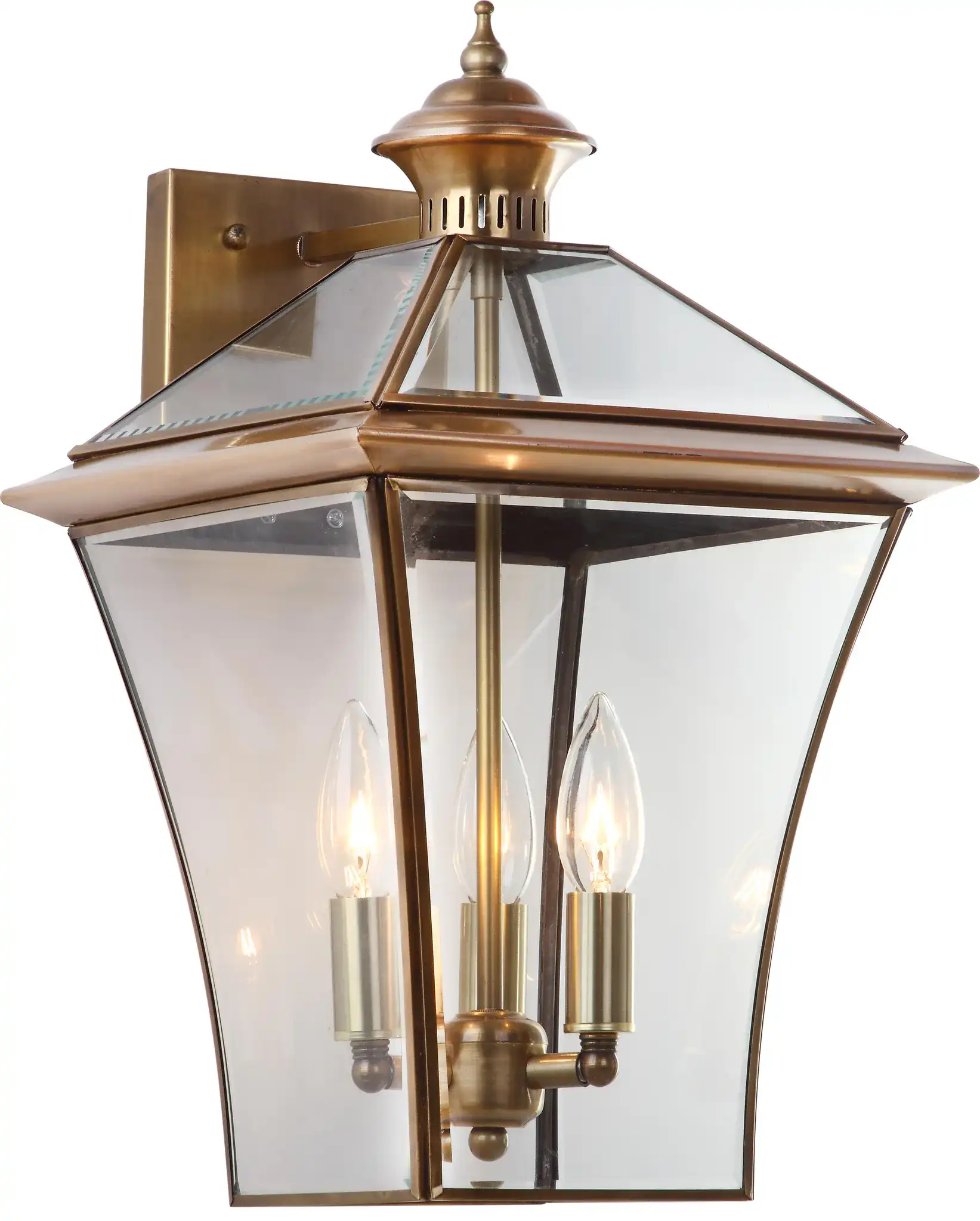 Virginia Triple Light Sconce in Brass